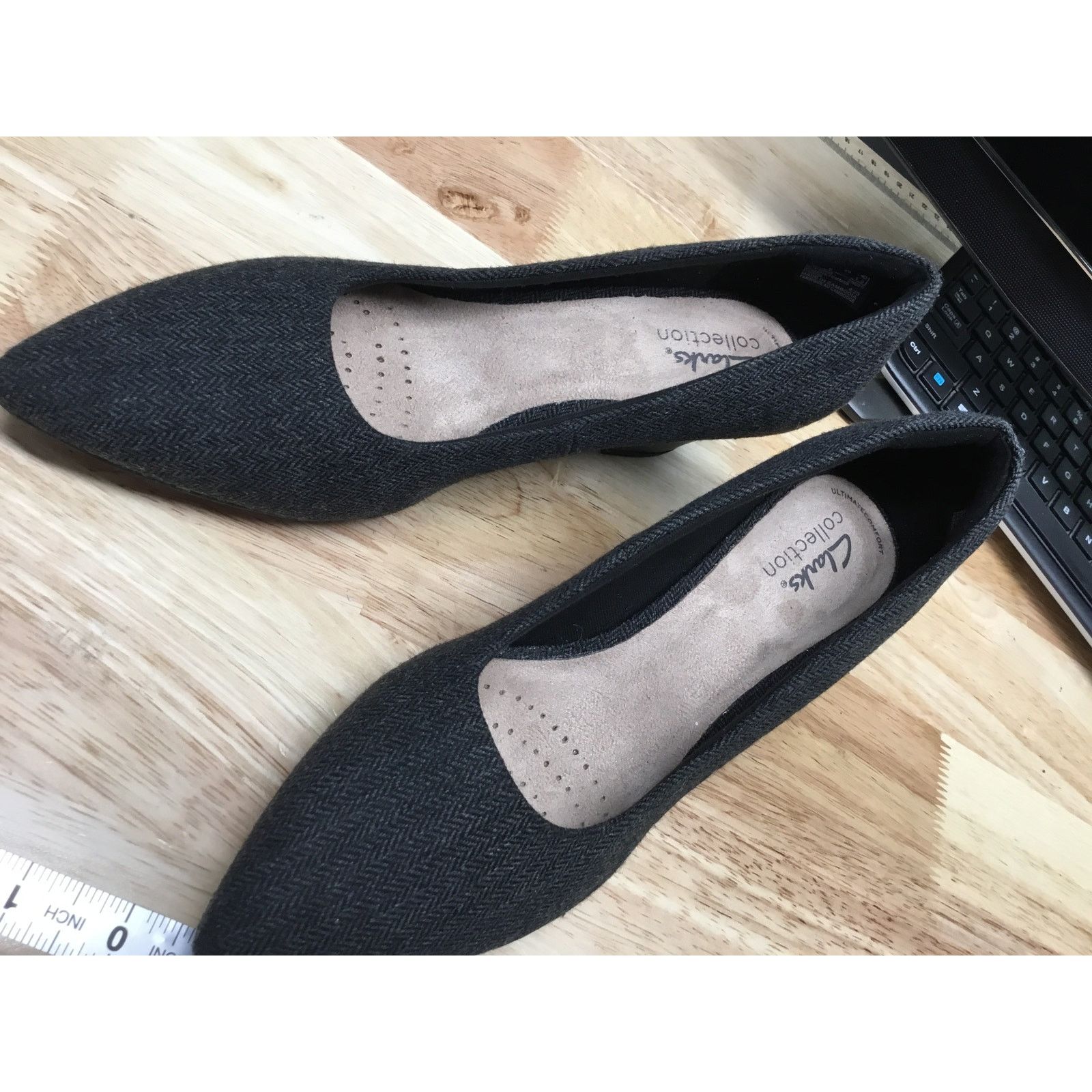 Clarks Clarks Teresa Step Women's 8 Black Tweed Pointed Toe Pumps Size US 8 / IT 38 - 4 Thumbnail