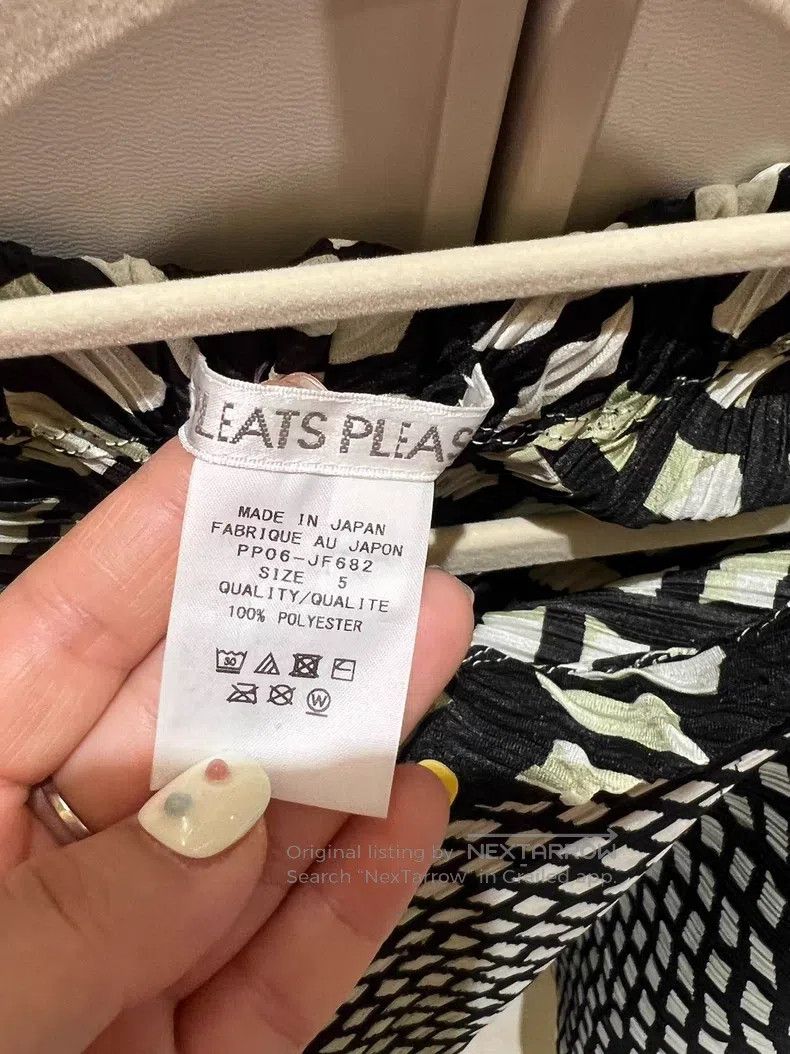 Issey Miyake Issey Miyake size:5 Black-White Gingham Midi Skirt Size 31" - 4 Thumbnail