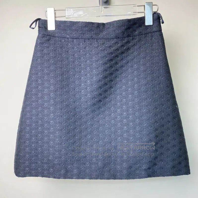 Miu Miu Miu Miu Women's Black Cotton Skirt . Size 23" - 1 Thumbnail