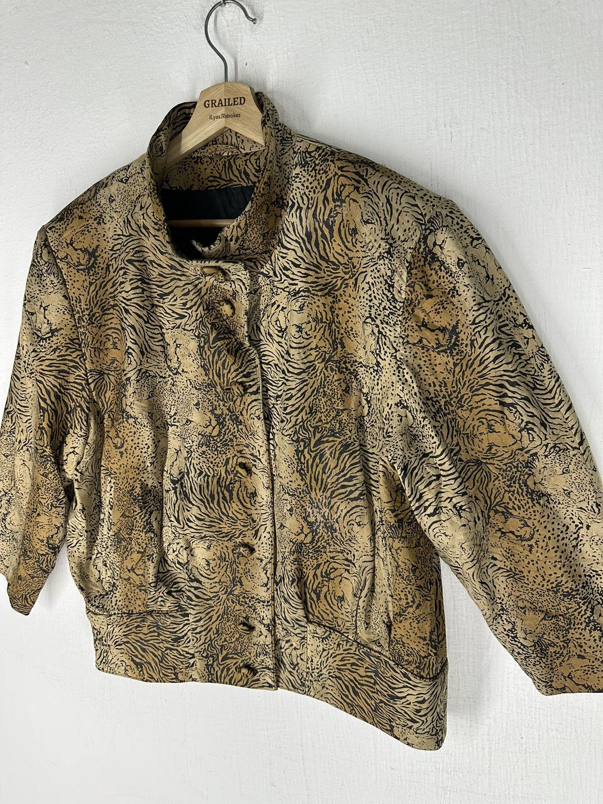 Leonard Paris Steals Vintage All Overprint Tiger Leopard Graphic Jacket Size L / US 10 / IT 46 - 2 Thumbnail