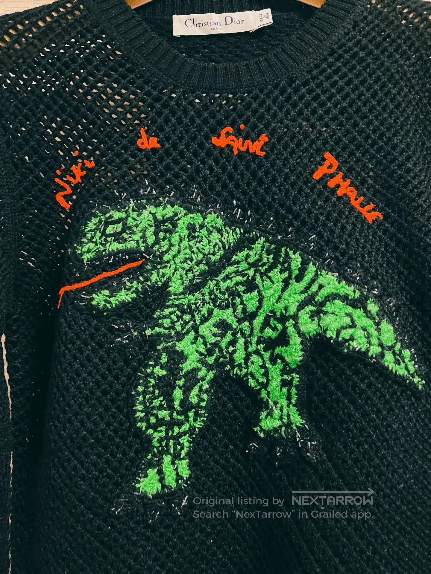 Dior Dior Spring Summer Crochet Dinosaur Top. Size US M / EU 48-50 / 2 - 2 Thumbnail