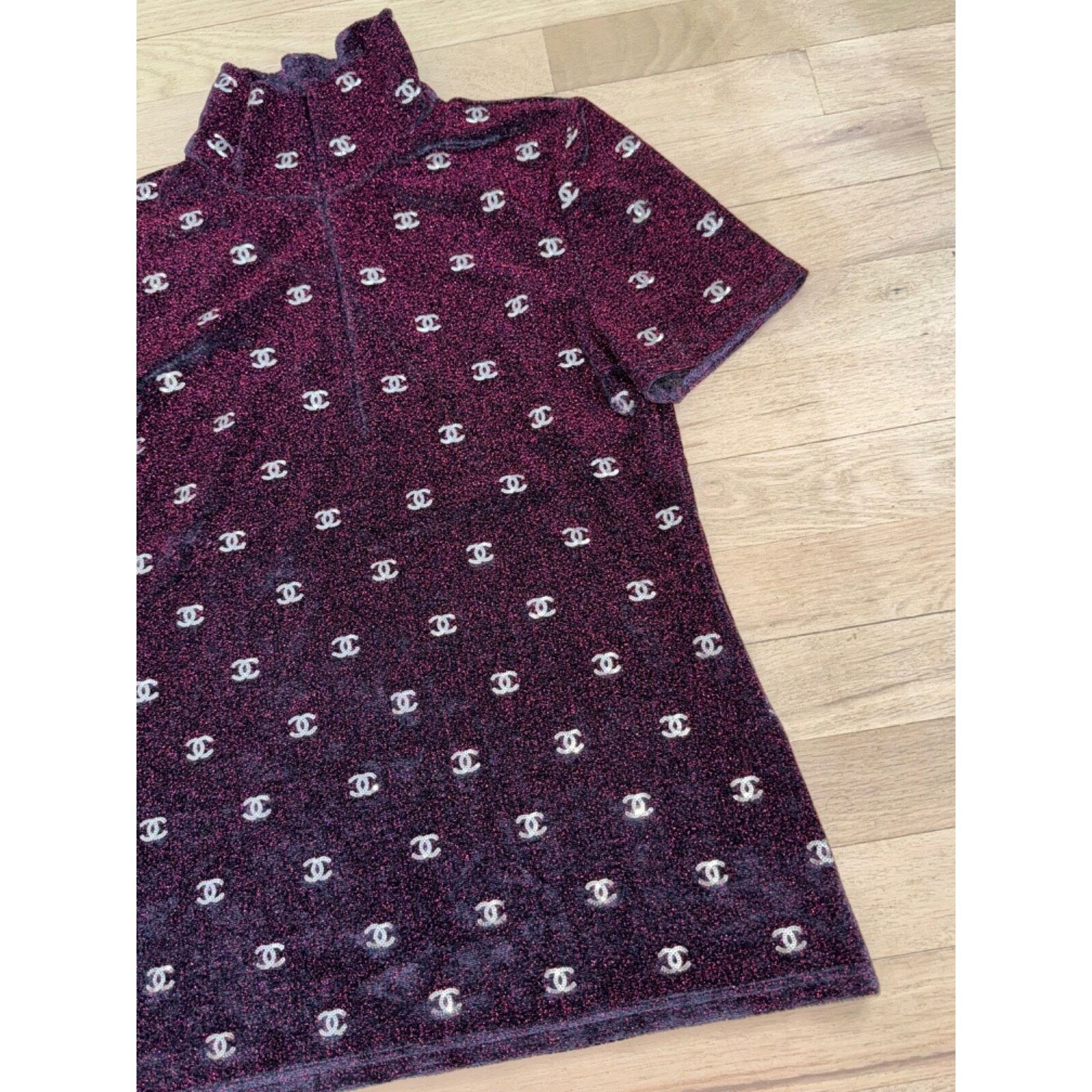 Chanel Chanel 20N Silver Sequin CC Logo Stretch Top T Shirt 38 Size XS / US 0-2 / IT 36-38 - 10 Thumbnail