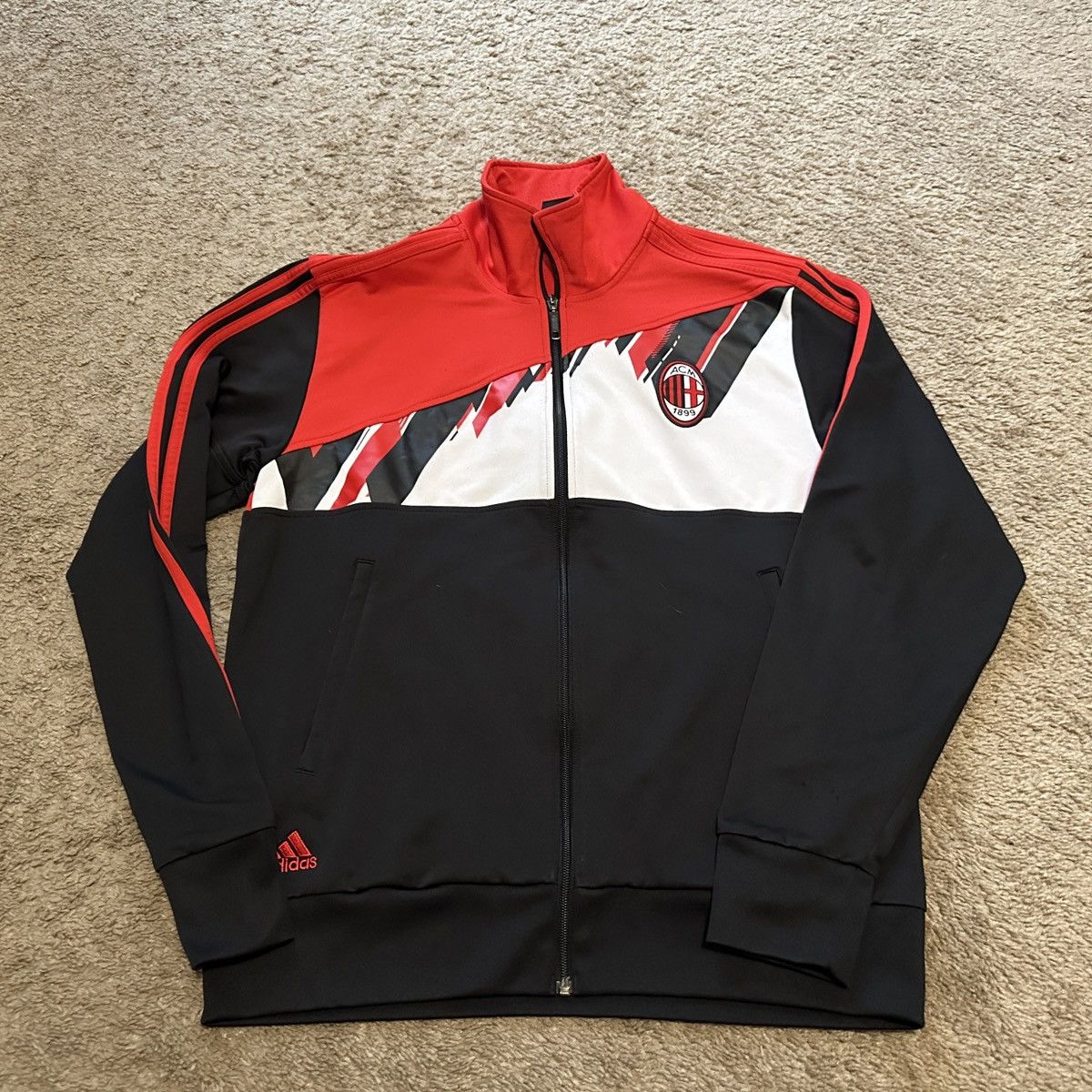 Adidas AC Milan Track Jacket Warm Up Y2K Size US L / EU 52-54 / 3 - 1 Thumbnail