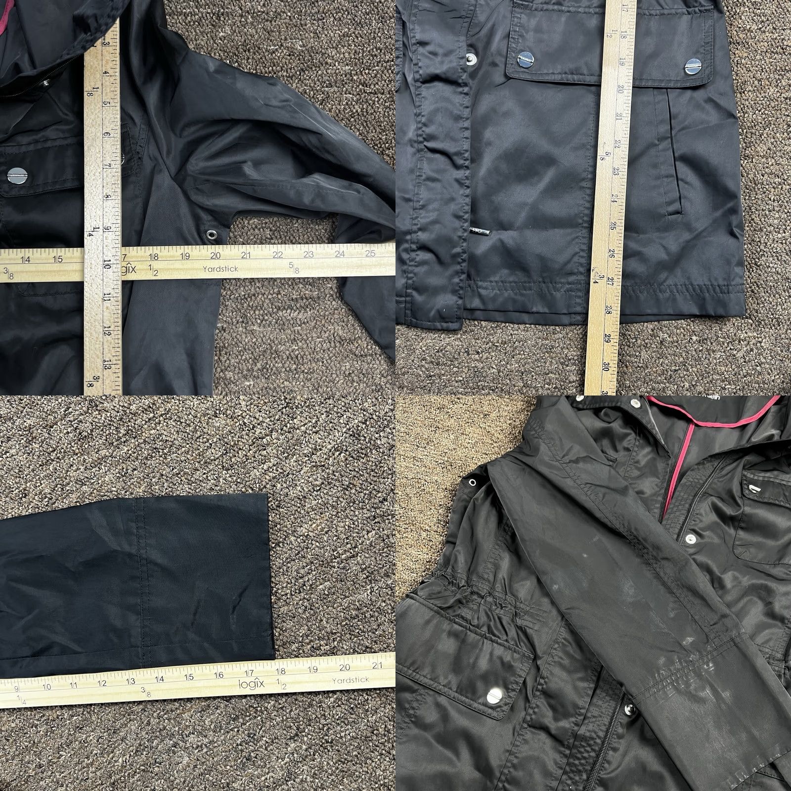 Calvin Klein Calvin Klein Windbreaker Jacket Women Hooded Black Medium Rain Stylish Rain Windbreaker Jacket Adult Womens M Black Logo Zipper Tasseled Size M / US 6-8 / IT 42-44 - 9 Thumbnail
