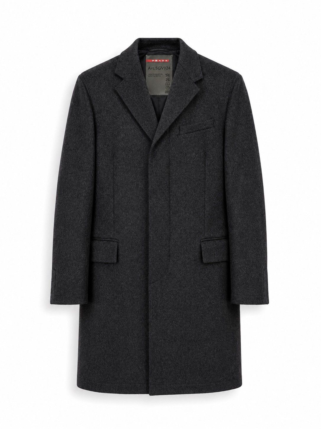 Prada Prada Mens Luxury Rare Wool Coat Trench Jacket Size US M / EU 48-50 / 2 - 2 Thumbnail