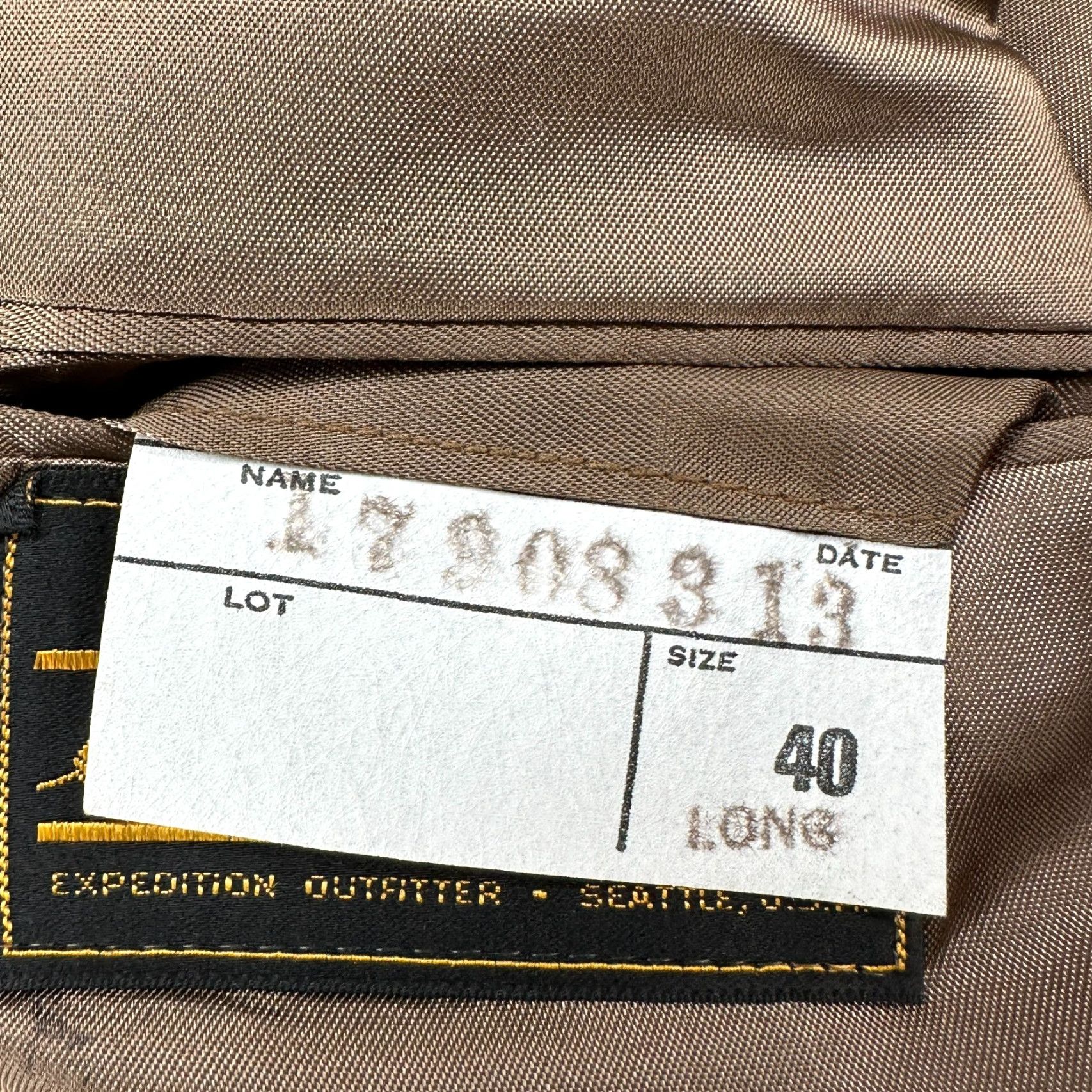 Eddie Bauer VINTAGE Eddie Bauer Jacket Mens 40L Long Beige Brown Blazer Sport Coat Leather Suede Overcoat Western Outdoor 70s Mens Size 40R - 7 Thumbnail