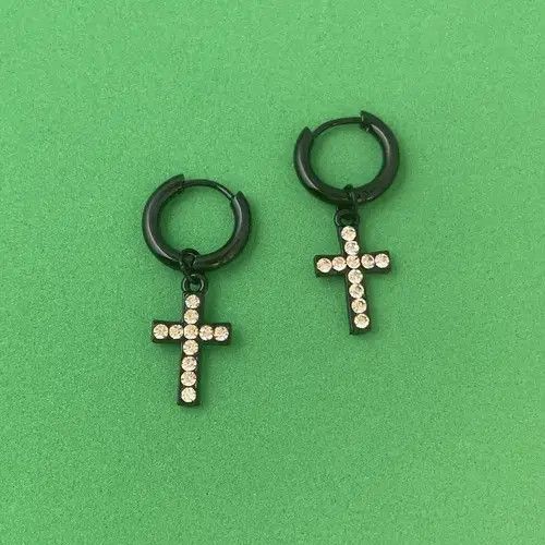 Designer × Jewelry Cross Dangle Drop Earrings for Men Women,Cross Earrings Size ONE SIZE - 4 Thumbnail