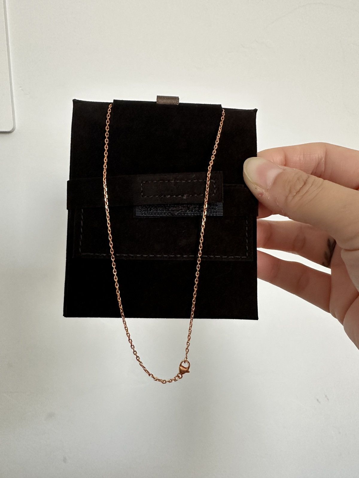 Hermes HERMES POP H ROSE GOLD ENAMEL NECKLACE Size ONE SIZE - 2 Thumbnail