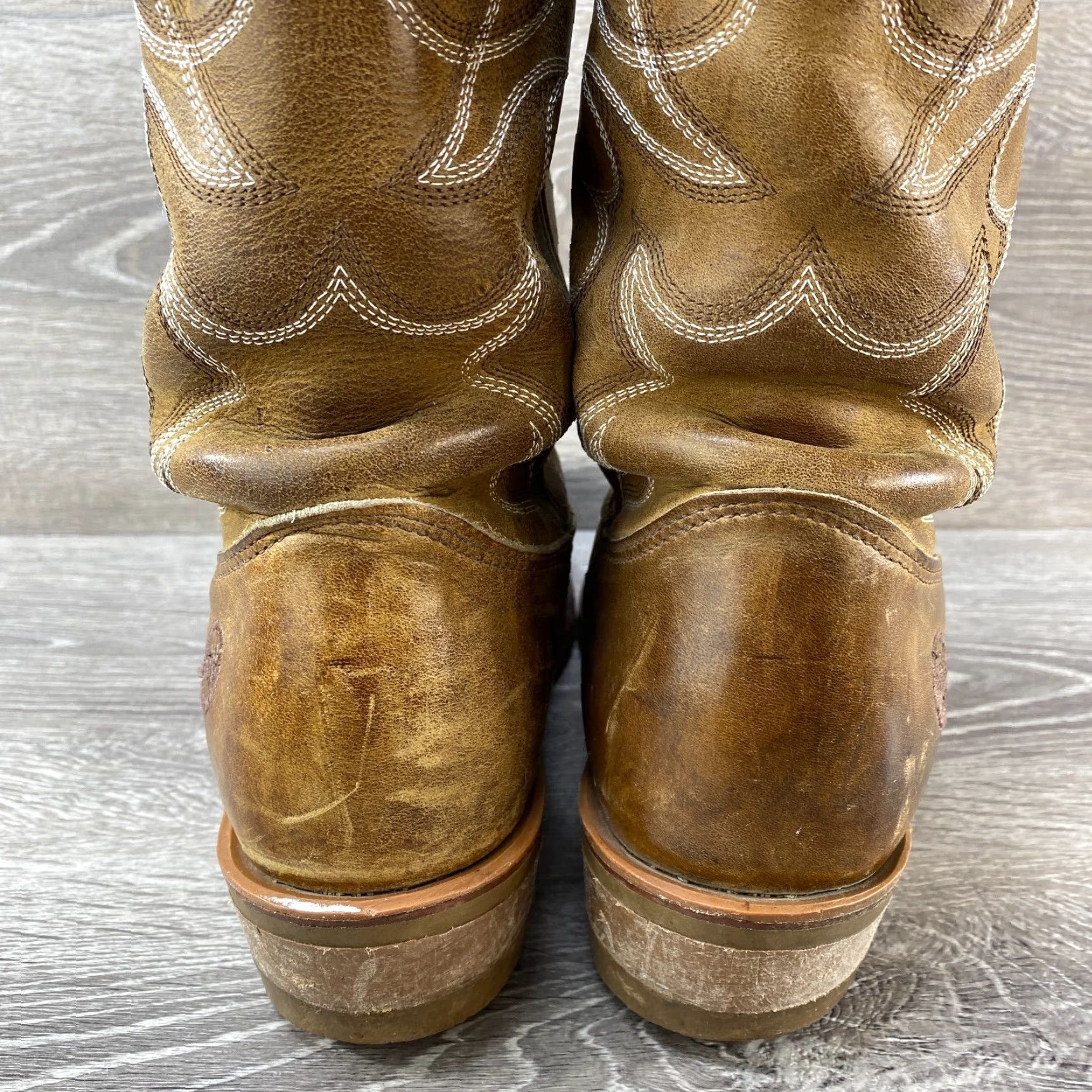 Doublet Double H DH1552 Brown Leather Cowboy Western Work Boots Mens Size 8.5 D Made USA Size US 9 / EU 42 - 7 Thumbnail