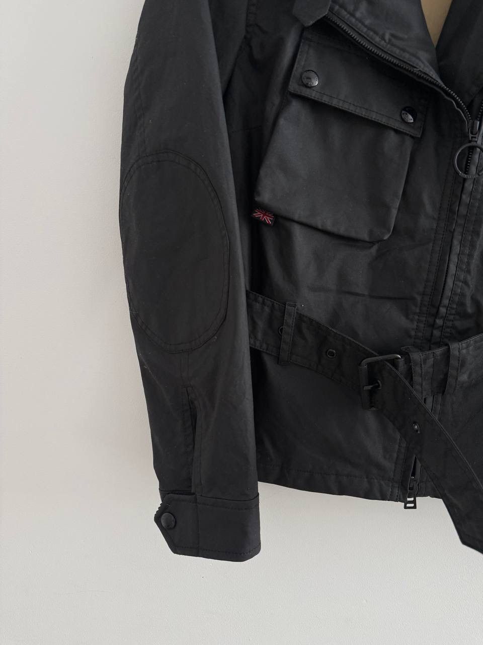 Belstaff Belstaff Black Wax Asymmetric Avant Garde Japanese Jacket Size XS / US 0-2 / IT 36-38 - 3 Thumbnail