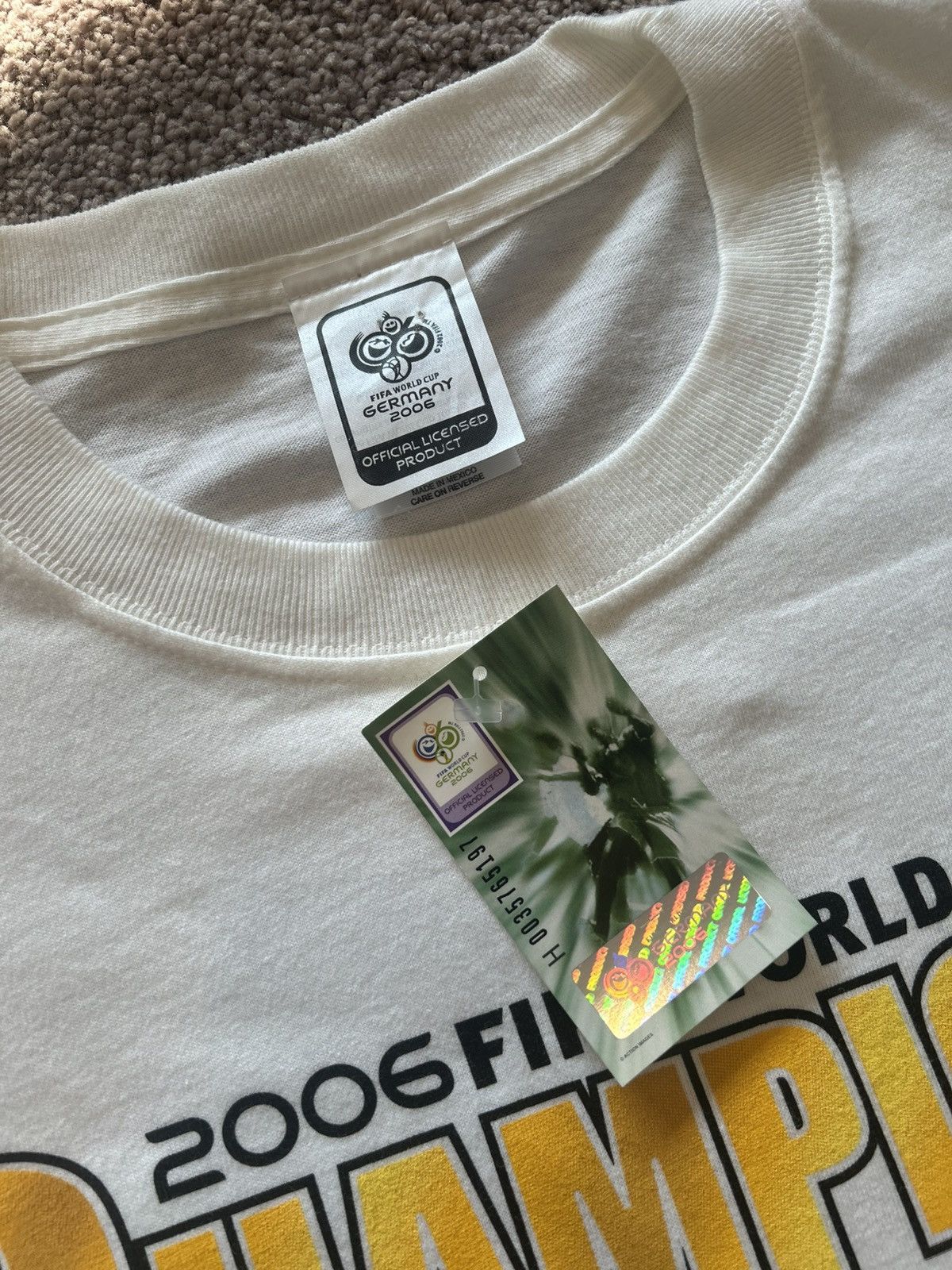 Vintage 2006 Fifa World Cup Champions Italia Tee NEW Size US L / EU 52-54 / 3 - 5 Thumbnail