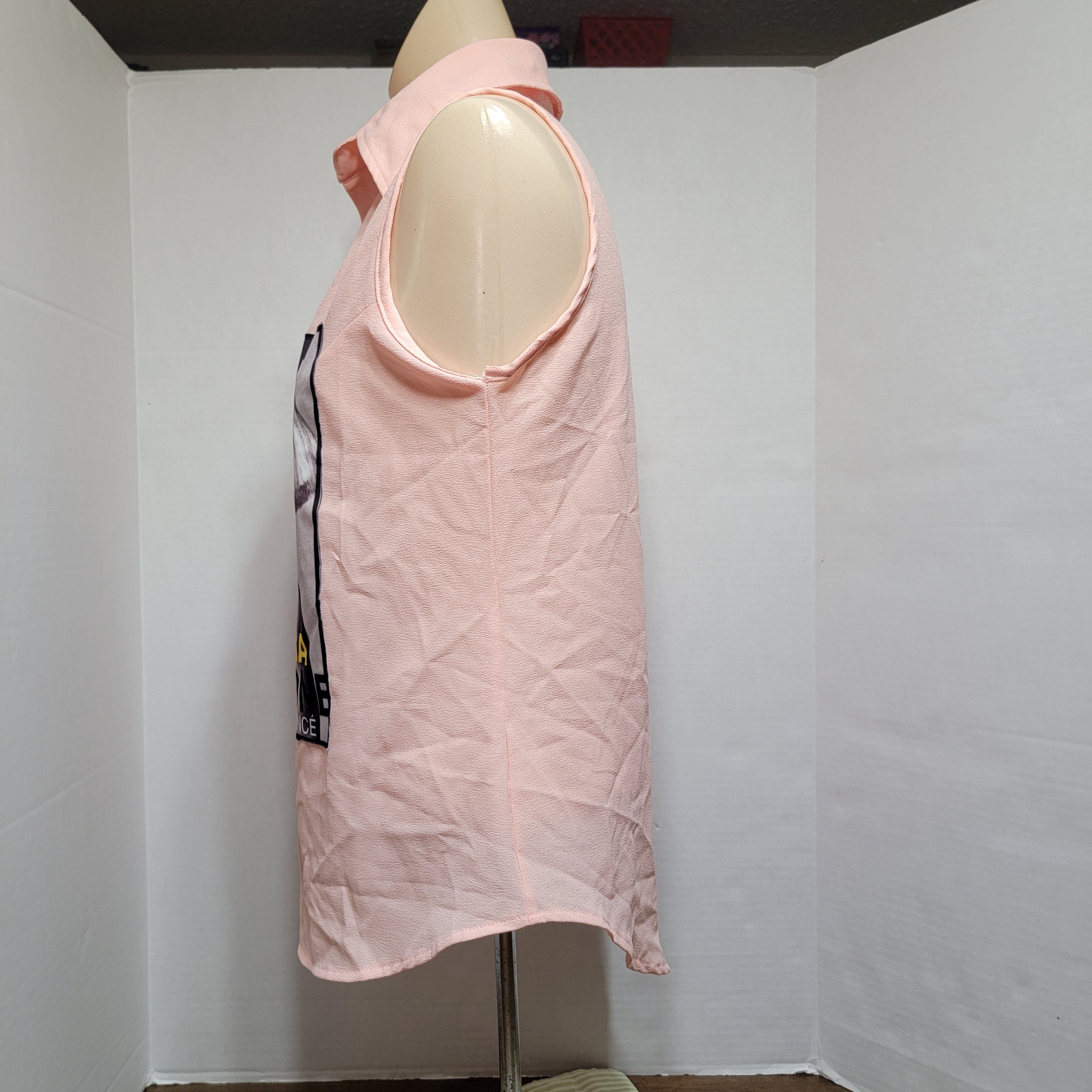 Other Classic Lady Gaga "Telephone" Lt. Pink No Sleeve Blouse Size XS / US 0-2 / IT 36-38 - 6 Thumbnail