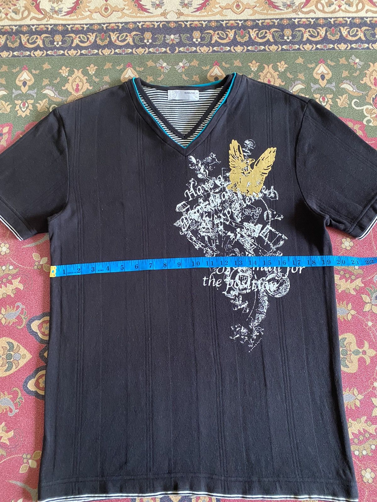 Beauty Beast Japanese Brand EXCUSE Double Layer Poem Design Style T-Shirt Size US M / EU 48-50 / 2 - 10 Thumbnail