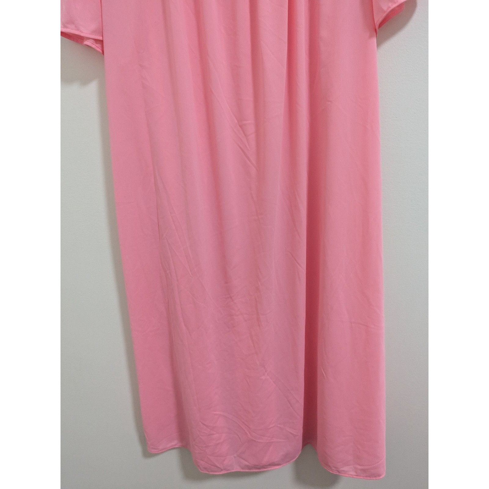 Other Vintage ShadowLine Nylon Nightgown Gown Sz Sm Embroidered Fl Size ONE SIZE - 7 Thumbnail