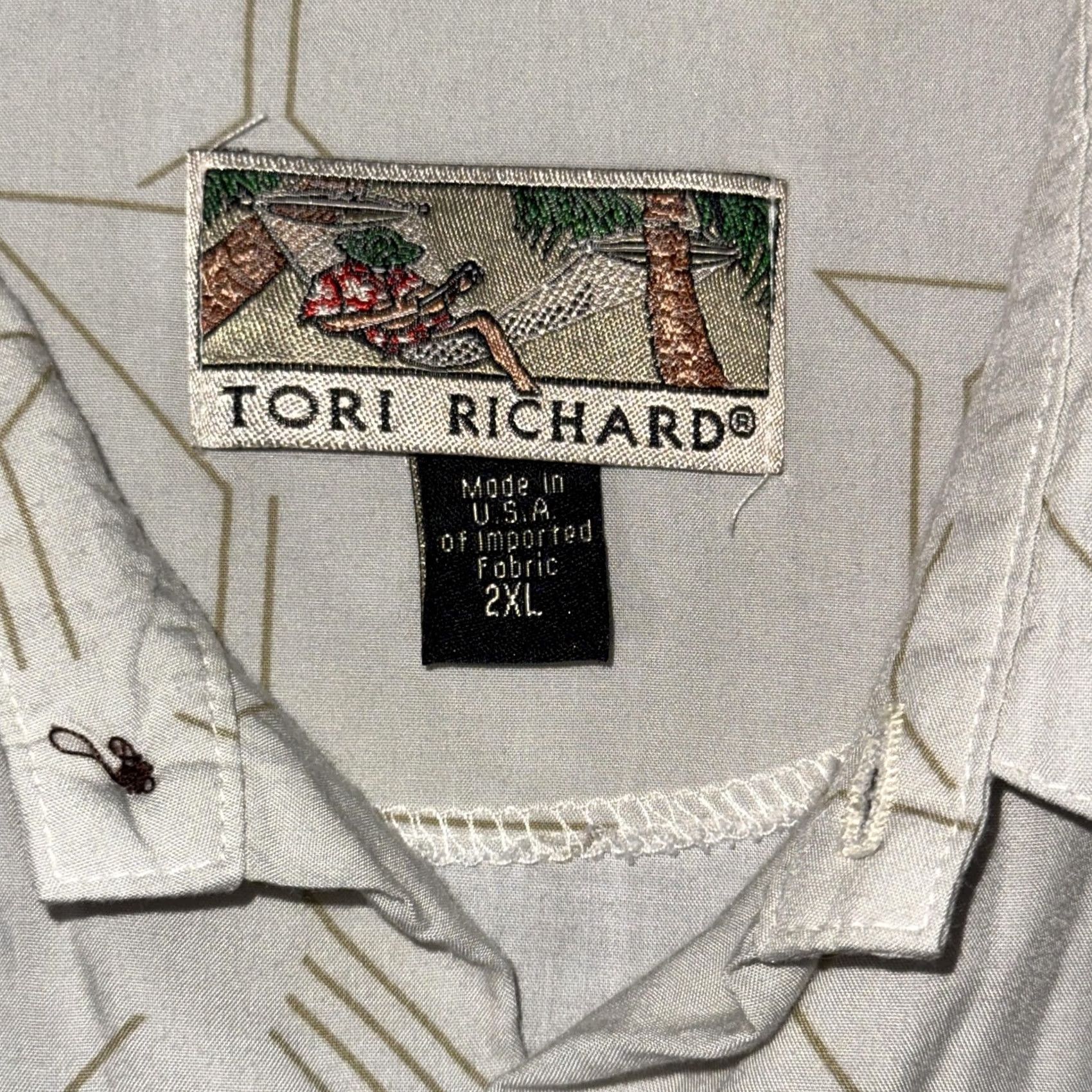 Tori Richard Tori Richard Shirt Mens 2XL White Martini Cocktail Short Sleeve Button Front Pattern Graphic Print Pockets Vintage No Size US XXL / EU 58 / 5 - 3 Thumbnail
