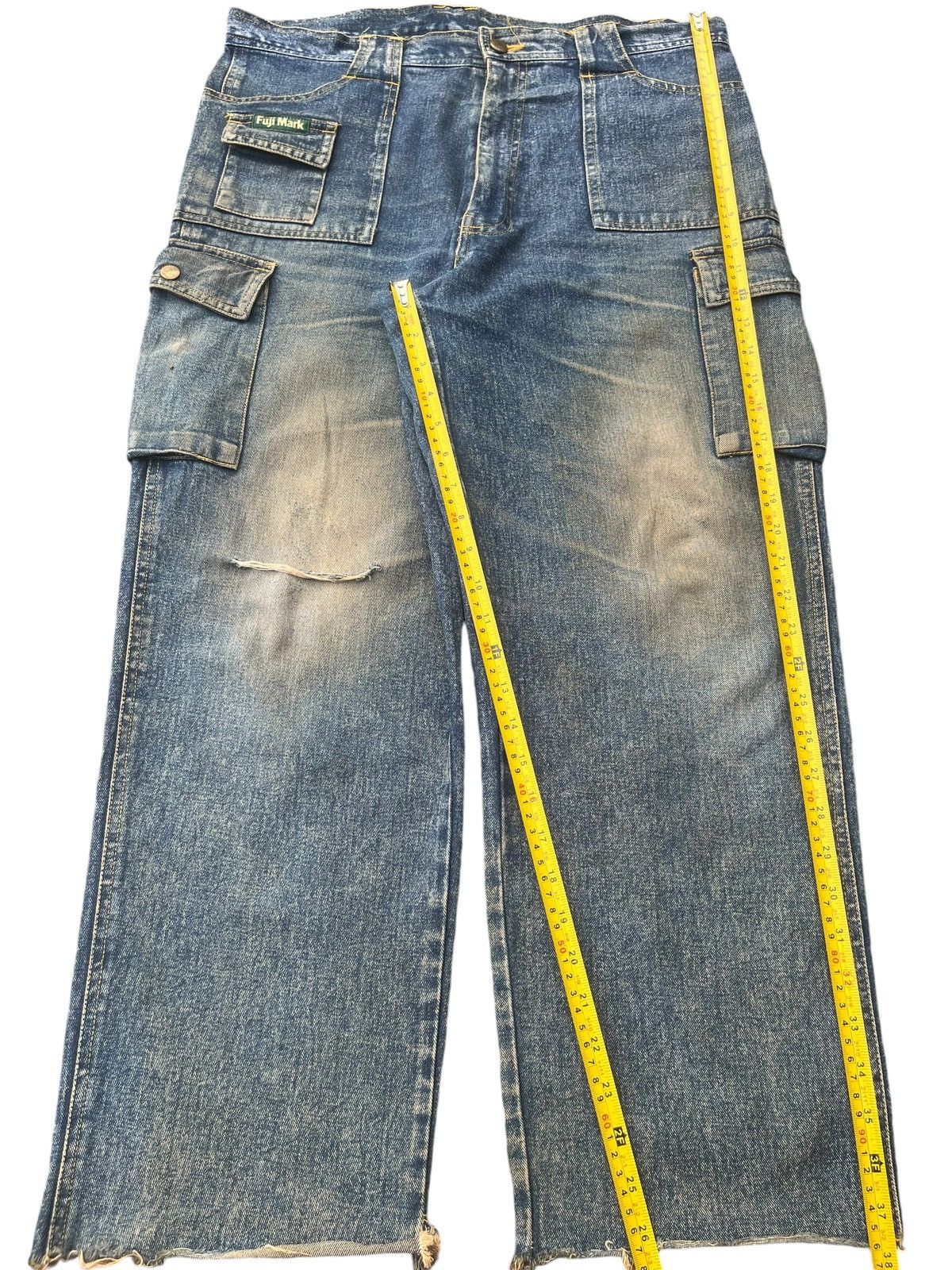Japanese Brand Vintage Japanese Brand Mud Wash Tactical Cargo Frayed Jeans Size US 34 / EU 50 - 13 Thumbnail