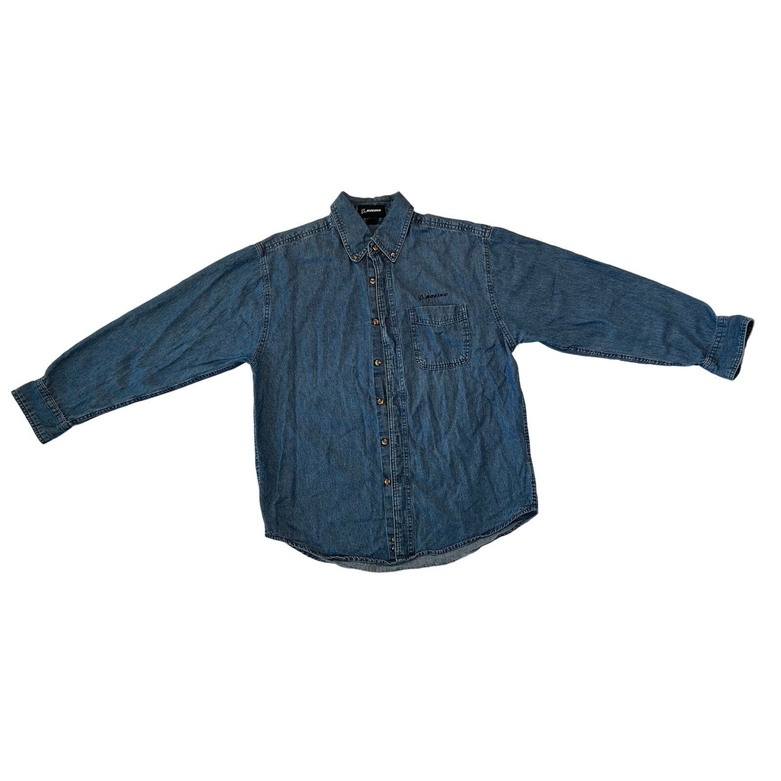 Other Denim Boeing Mens Button Up Long Sleeve Shirt Size S Size US S / EU 44-46 / 1 - 1 Thumbnail