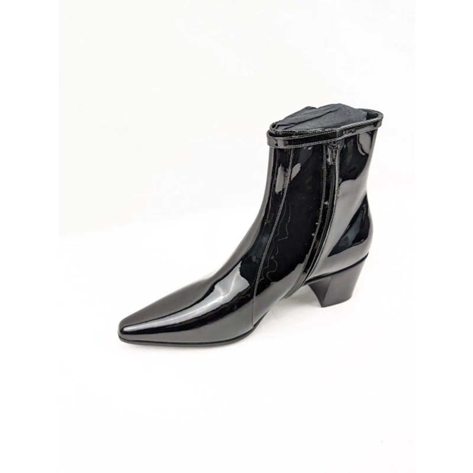 Saint Laurent Paris o1rshd1 Arsun 70 Zipped Boots in Nero Size US 7 / EU 40 - 7 Thumbnail