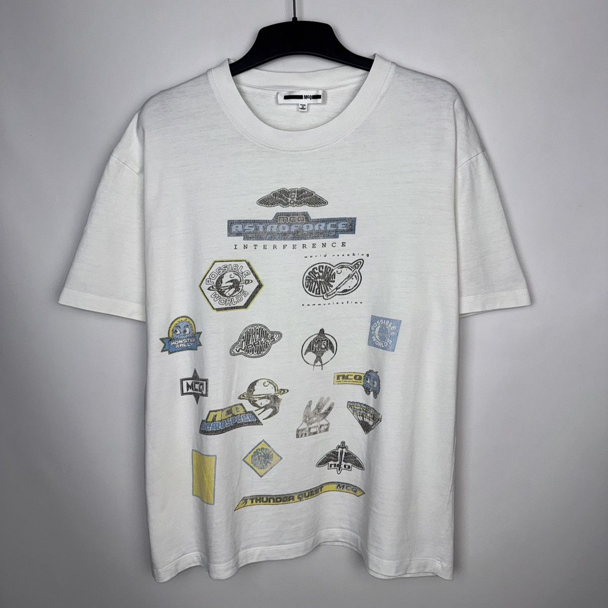 McQ Alexander McQueen ALEXANDER MCQUEEN MCQ T-SHIRT COTTON ASTROFORCE PRINT WHITE Size US XL / EU 56 / 4 - 1 Thumbnail