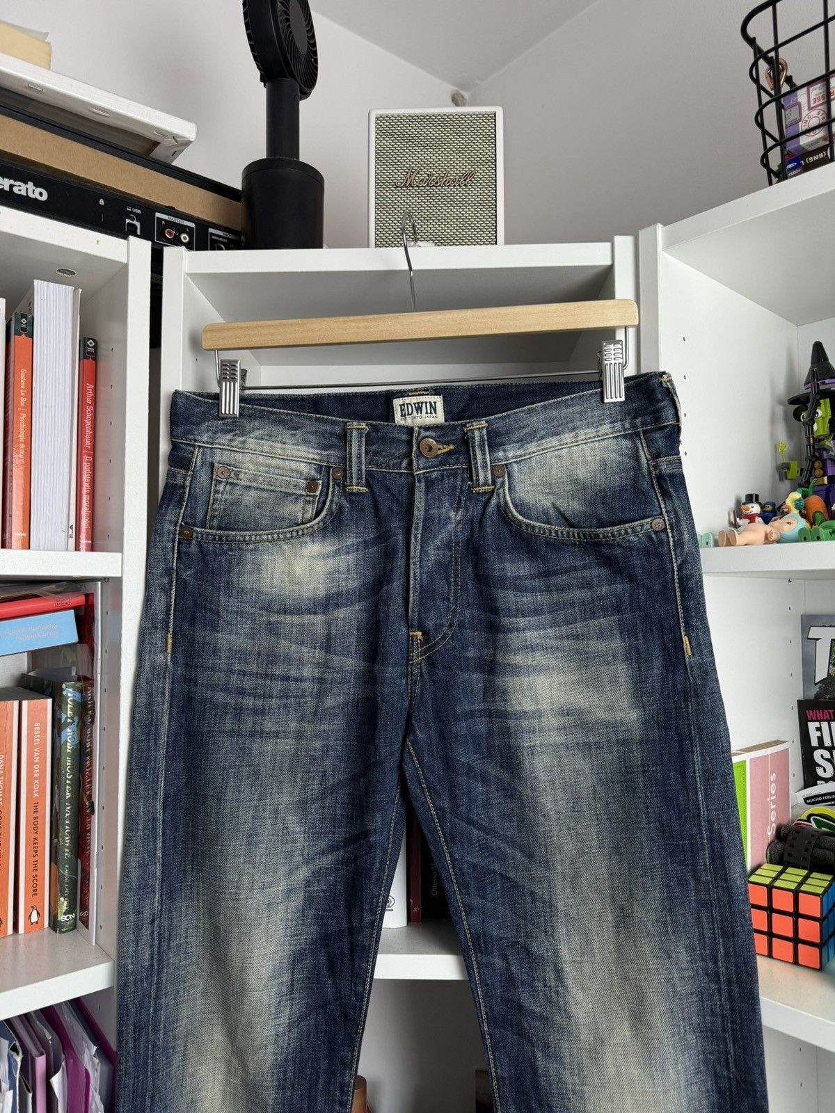 Edwin × Japanese Brand Vintage Edwin washed distressed denim selvedge pants 30x32 Size US 30 / EU 46 - 3 Thumbnail