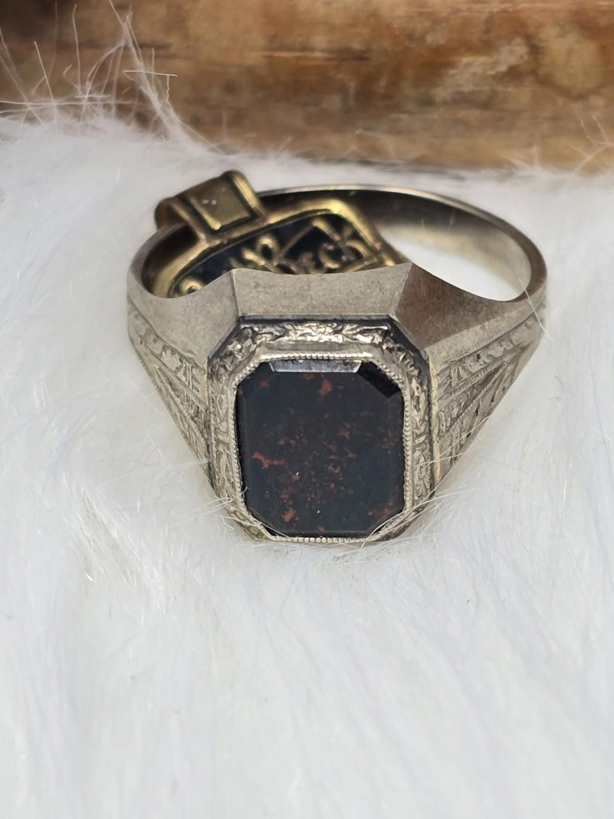 Other NOS NWT Vtg 10k Gold WWW Ring Original Tag, 1930s Art Deco Size ONE SIZE - 3 Thumbnail