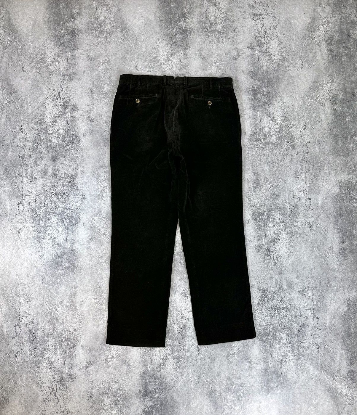 Burberry Vintage Burberry Black Corduroy Luxury Velvet Designer Pants Size US 34 / EU 50 - 2 Thumbnail