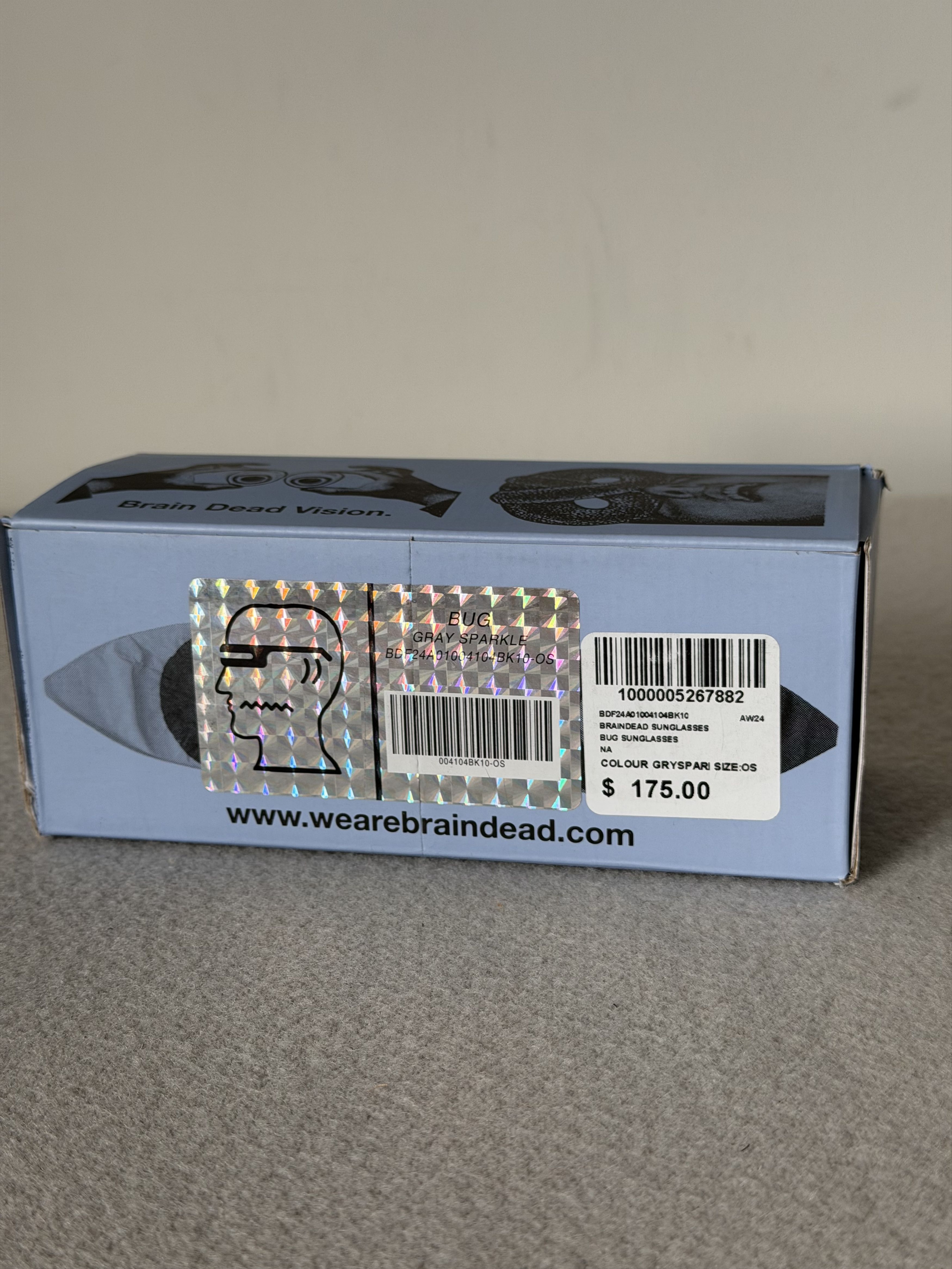 Brain Dead Brain Dead Bug Post Modern Sunglasses in Gray Sparkle Size ONE SIZE - 9 Thumbnail