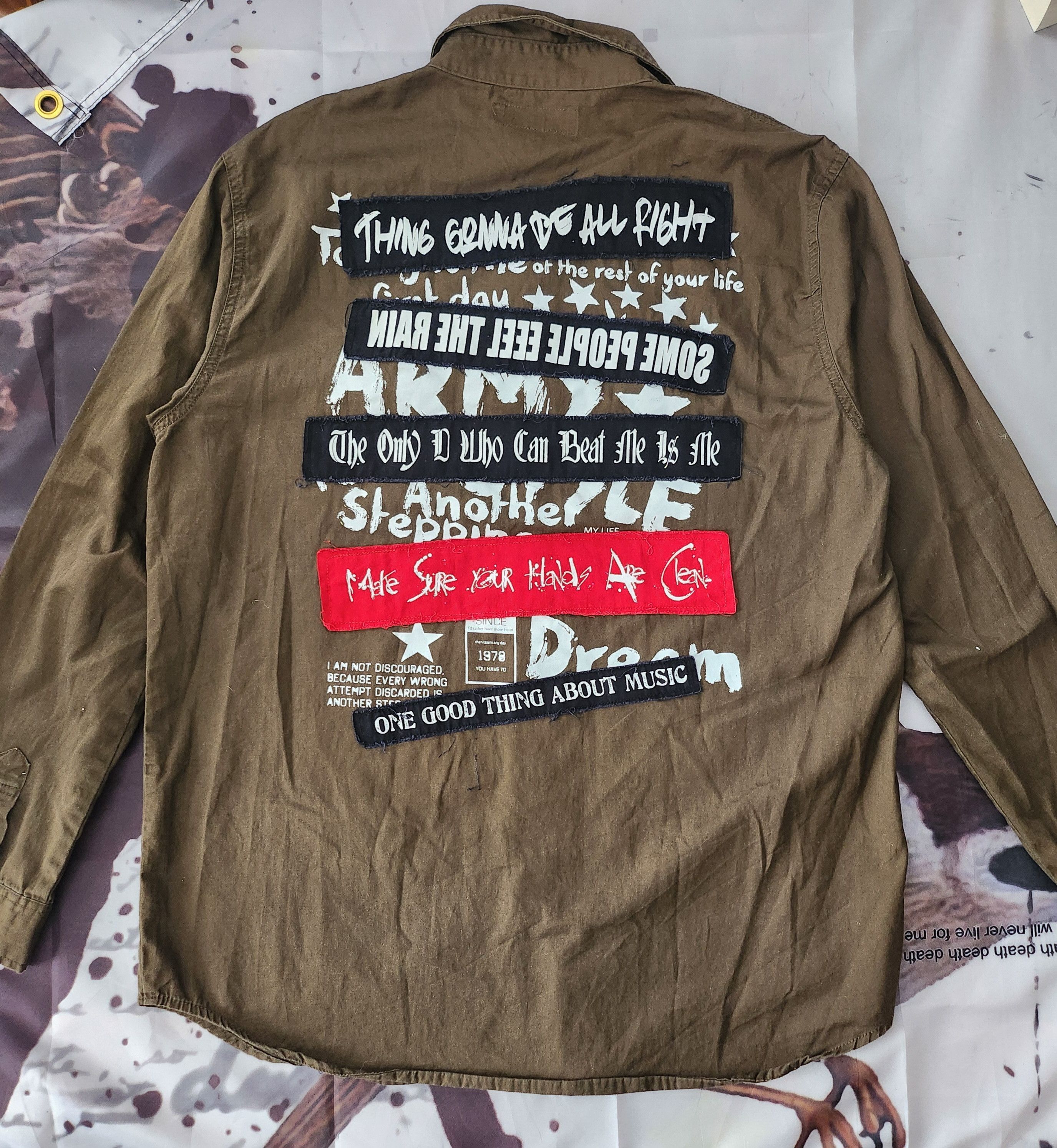 In The Attic Grunge Patchwork Overshirt Size US L / EU 52-54 / 3 - 1 Thumbnail