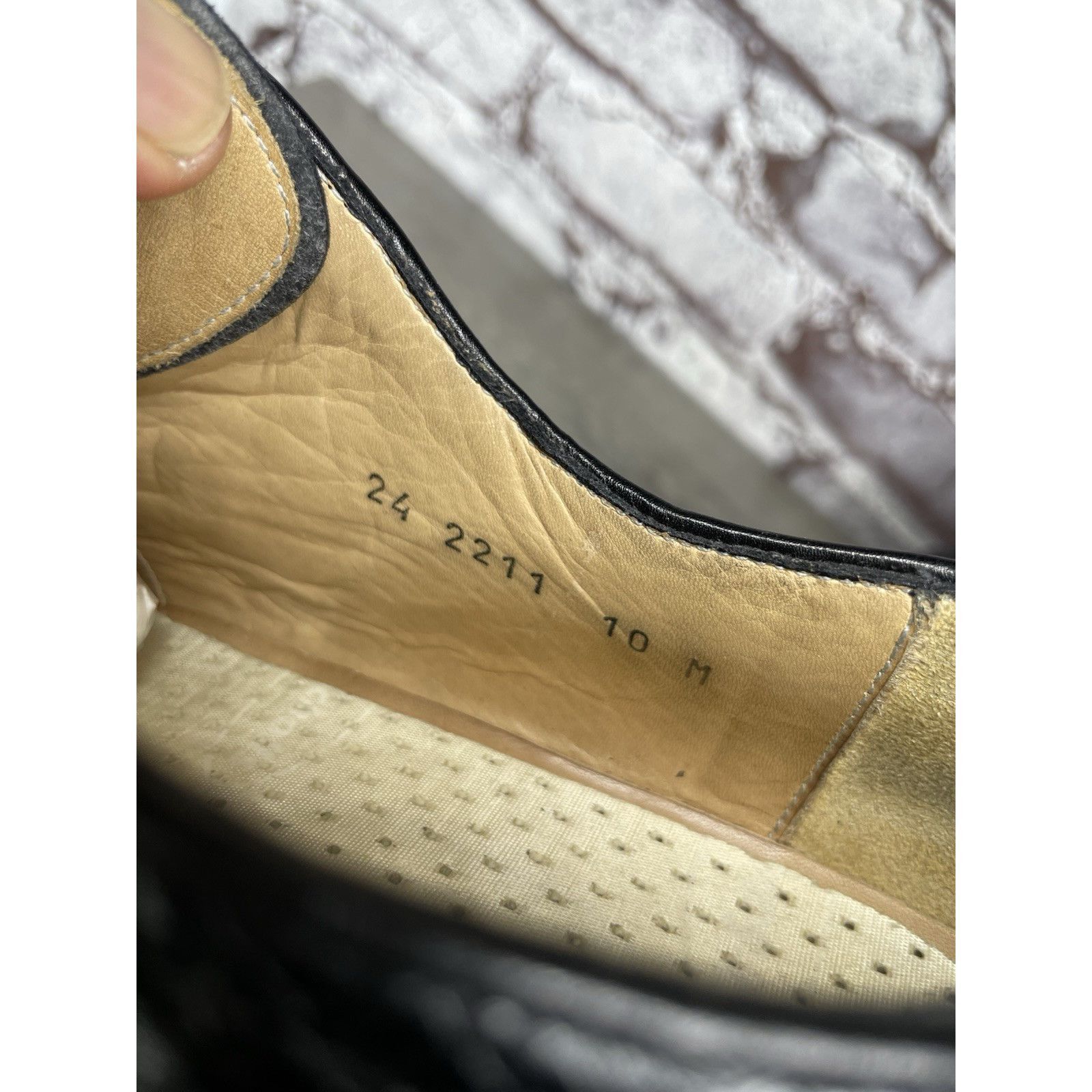 Johnston & Murphy Johnston & Murphy Black Leather Square Toe Italy Dress Shoe Size US 10 / EU 43 - 12 Thumbnail