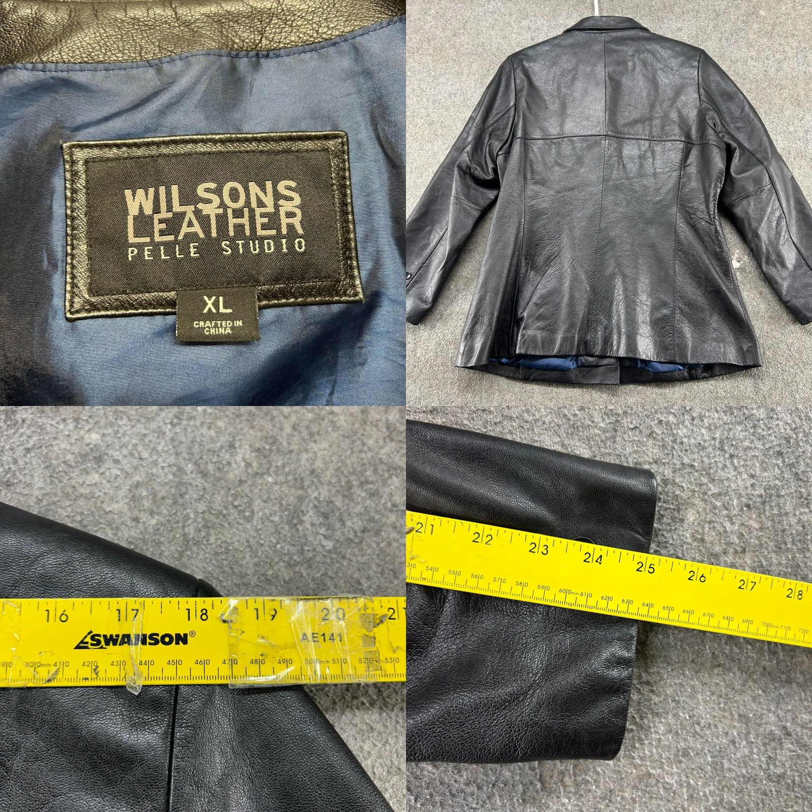 Vintage VINTAGE Wilsons Leather Coat Womens XL Black Pelle Studio Genuine Real Jacket Overcoat Mid-Length Paisley 90s Pockets Lined Outdoor Womens Size XL / US 12-14 / IT 48-50 - 8 Thumbnail