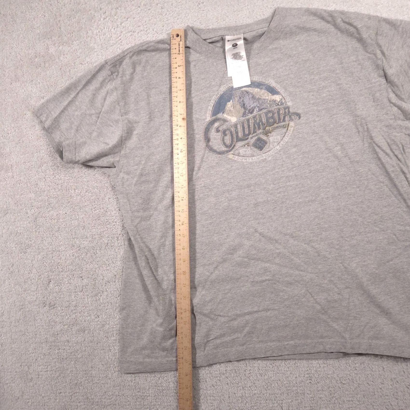 Logo 7 Columbia Mens XL Gray Mountain Graphic Tee Shirt Outdoor Hiking Logo Casual Size US XL / EU 56 / 4 - 7 Thumbnail