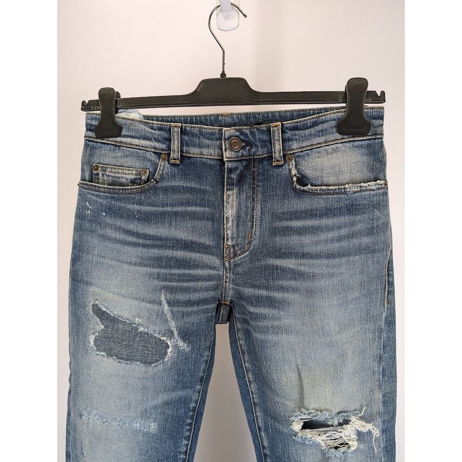 Saint Laurent Paris o1rshd1 Sample Jeans in Indigo Blue Size US 29 - 4 Thumbnail