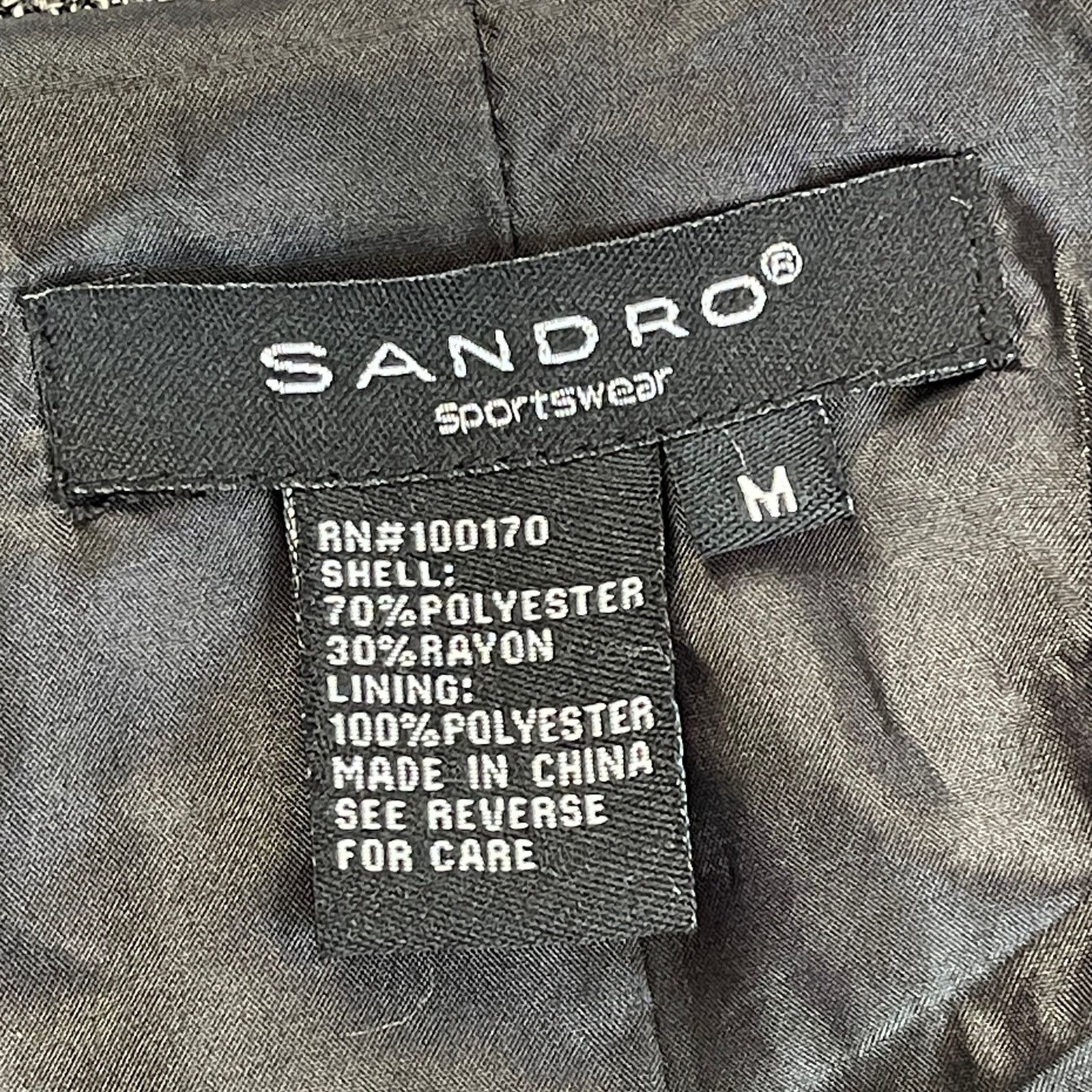 Sandro Sandro Sportswear Tweed Blazer with Ruffled Front Size Med Size M / US 6-8 / IT 42-44 - 3 Thumbnail
