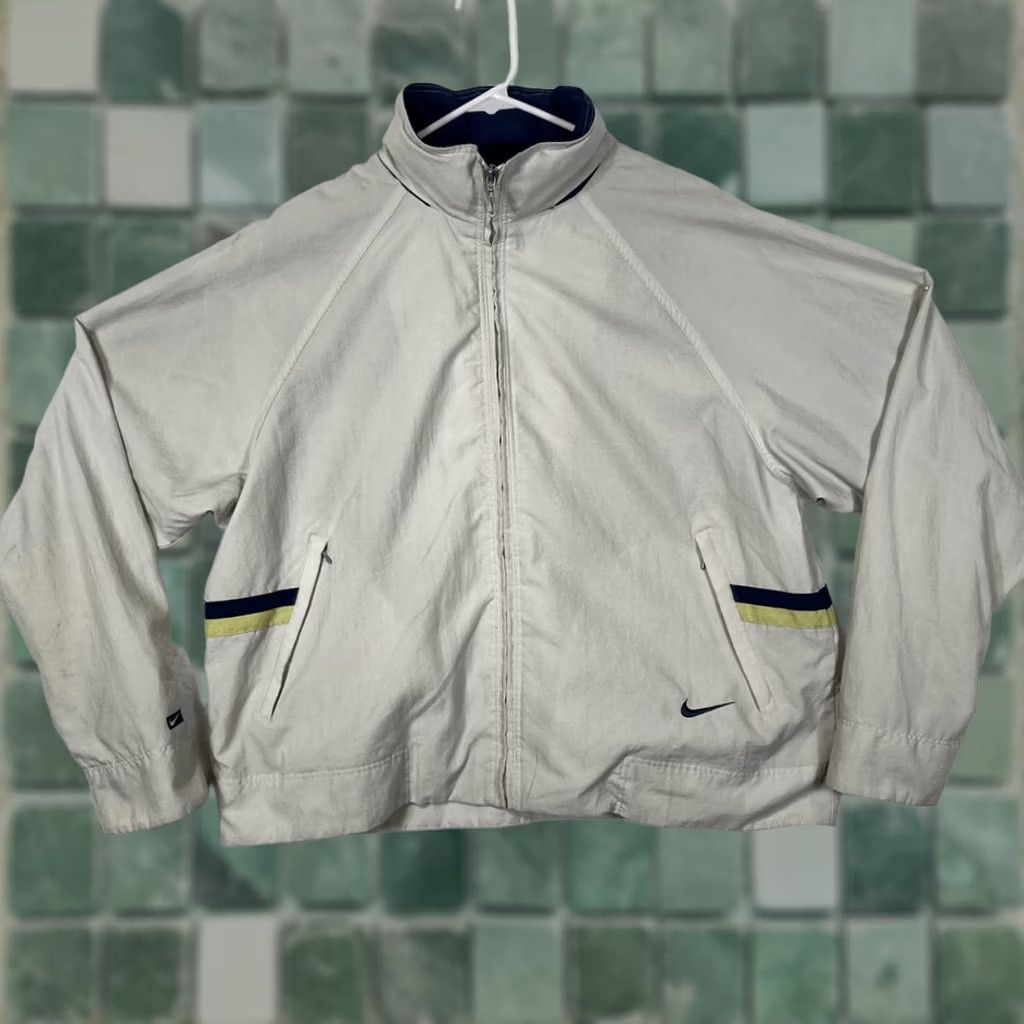 Nike VINTAGE Nike Windrunner F8 FGE Women's 90s Full Zip Hooded Track Jacket Tan XL Size XL / US 12-14 / IT 48-50 - 1 Thumbnail