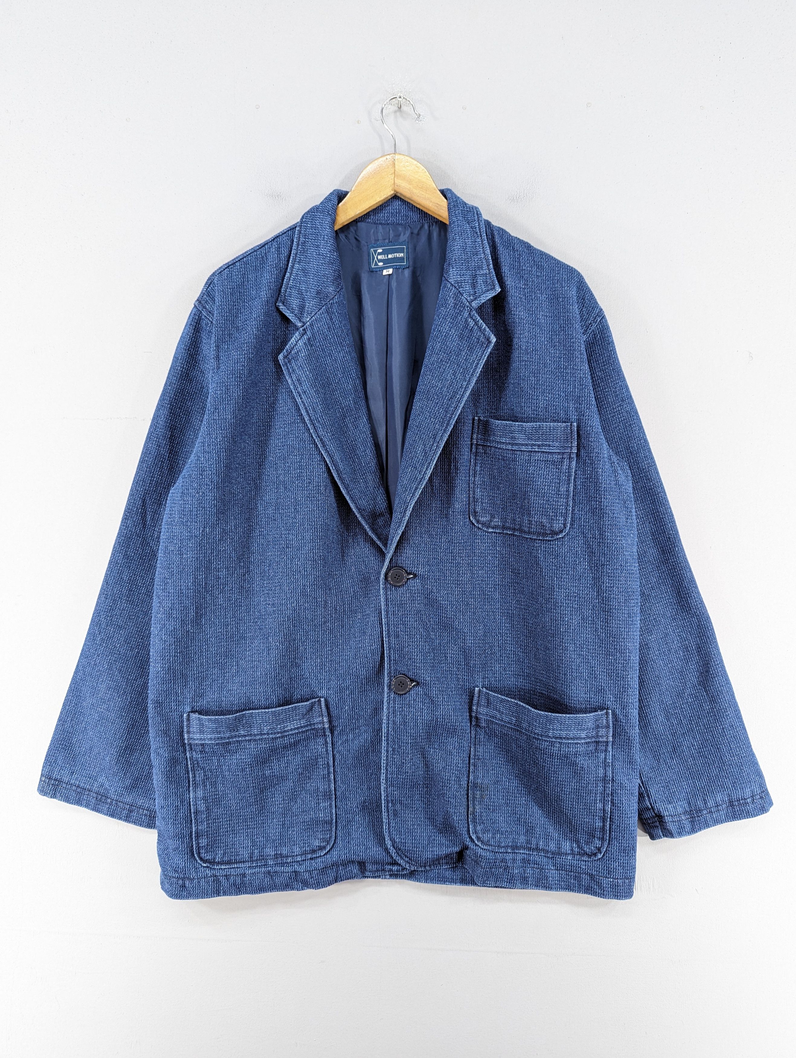 Japanese Brand Vintage Well Motion Denim Button Jacket Size US M / EU 48-50 / 2 - 1 Thumbnail
