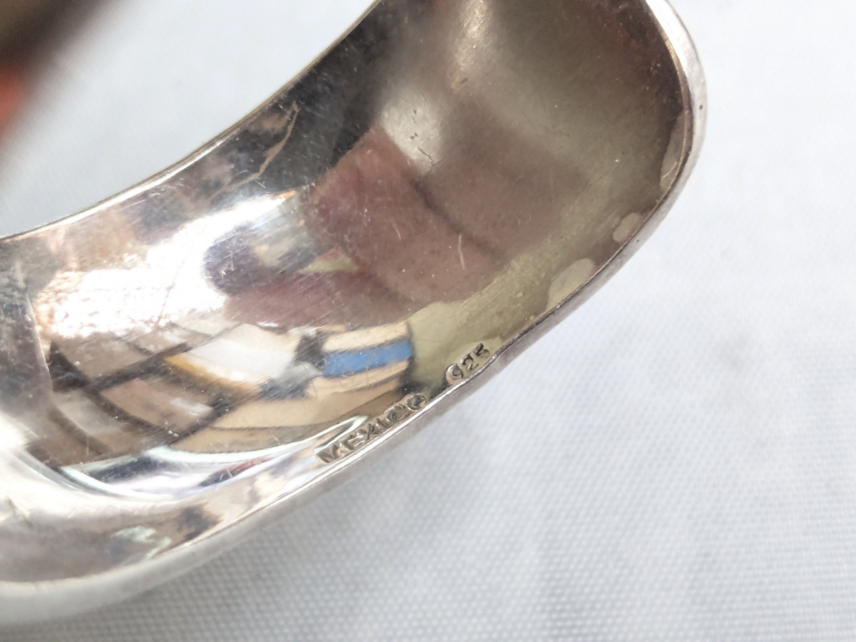 Jewelry Vintage Sterling Silver Cuff Bracelet 6" Mexico Size ONE SIZE - 5 Thumbnail