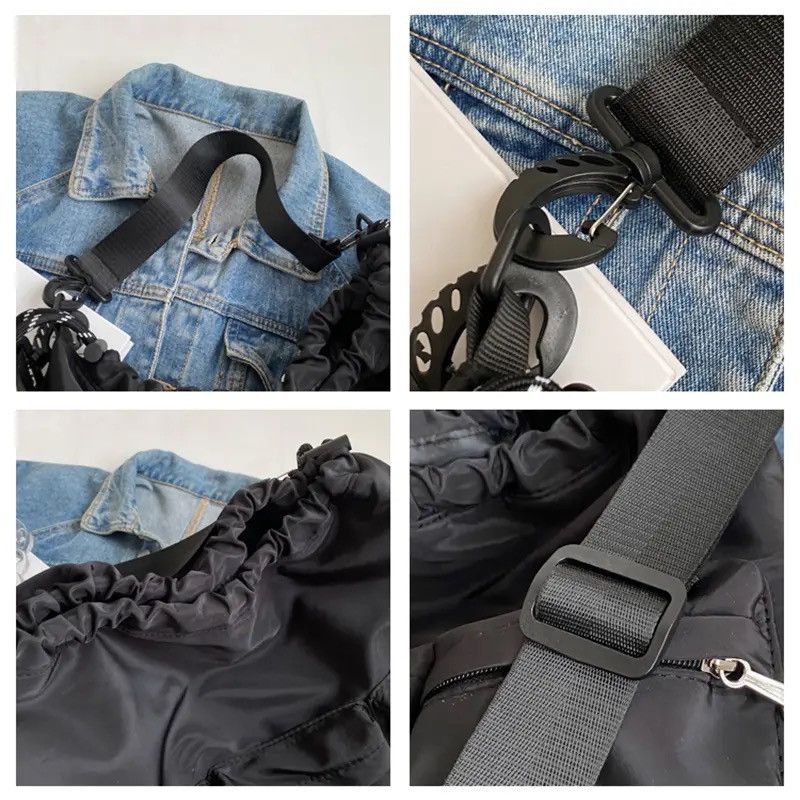 Japanese Brand Fashion hip hop large bucket bag shoulder bag unisex Size ONE SIZE - 7 Thumbnail