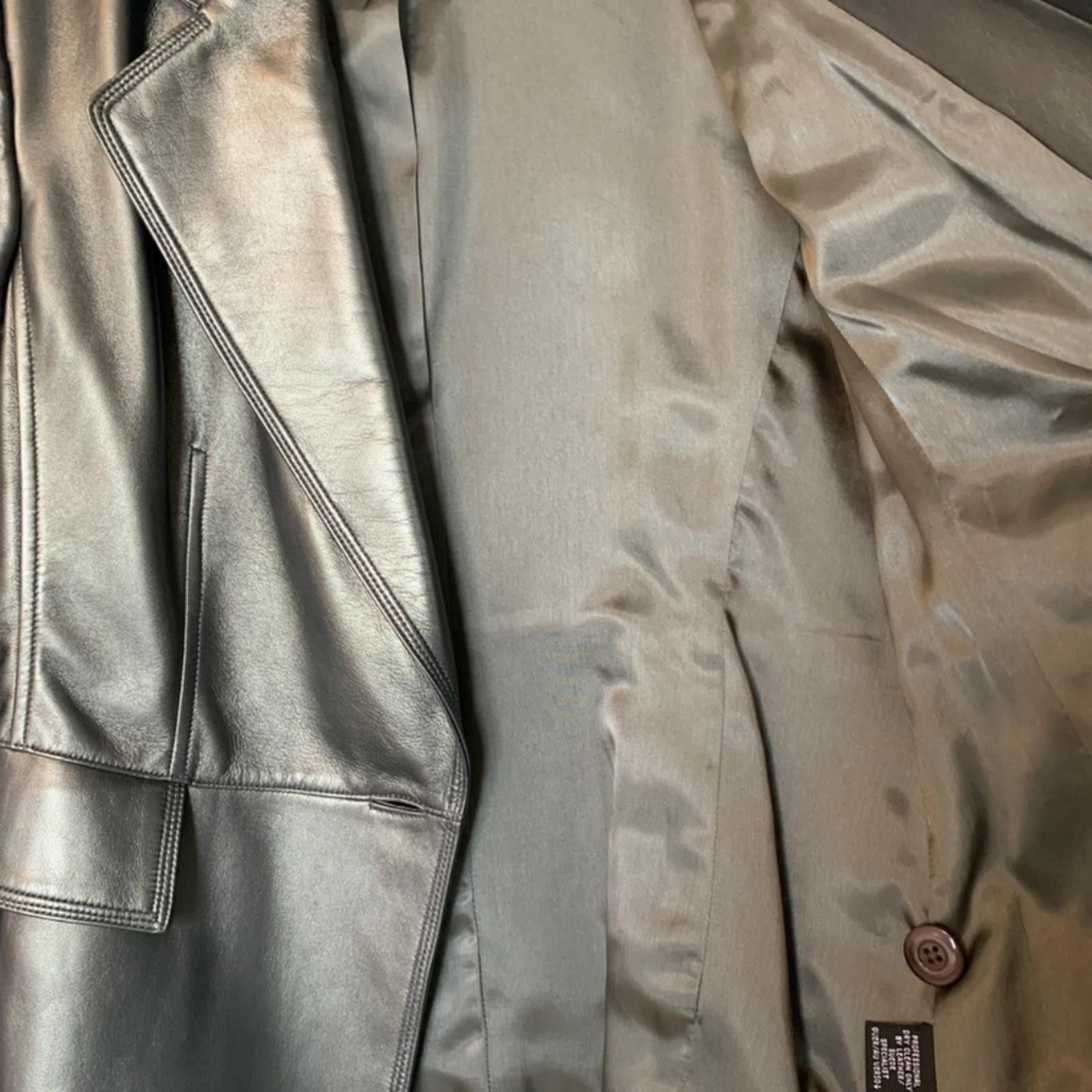 Other Ellen Tracy Metalic Pewter Color Blazer Size XL / US 12-14 / IT 48-50 - 2 Thumbnail