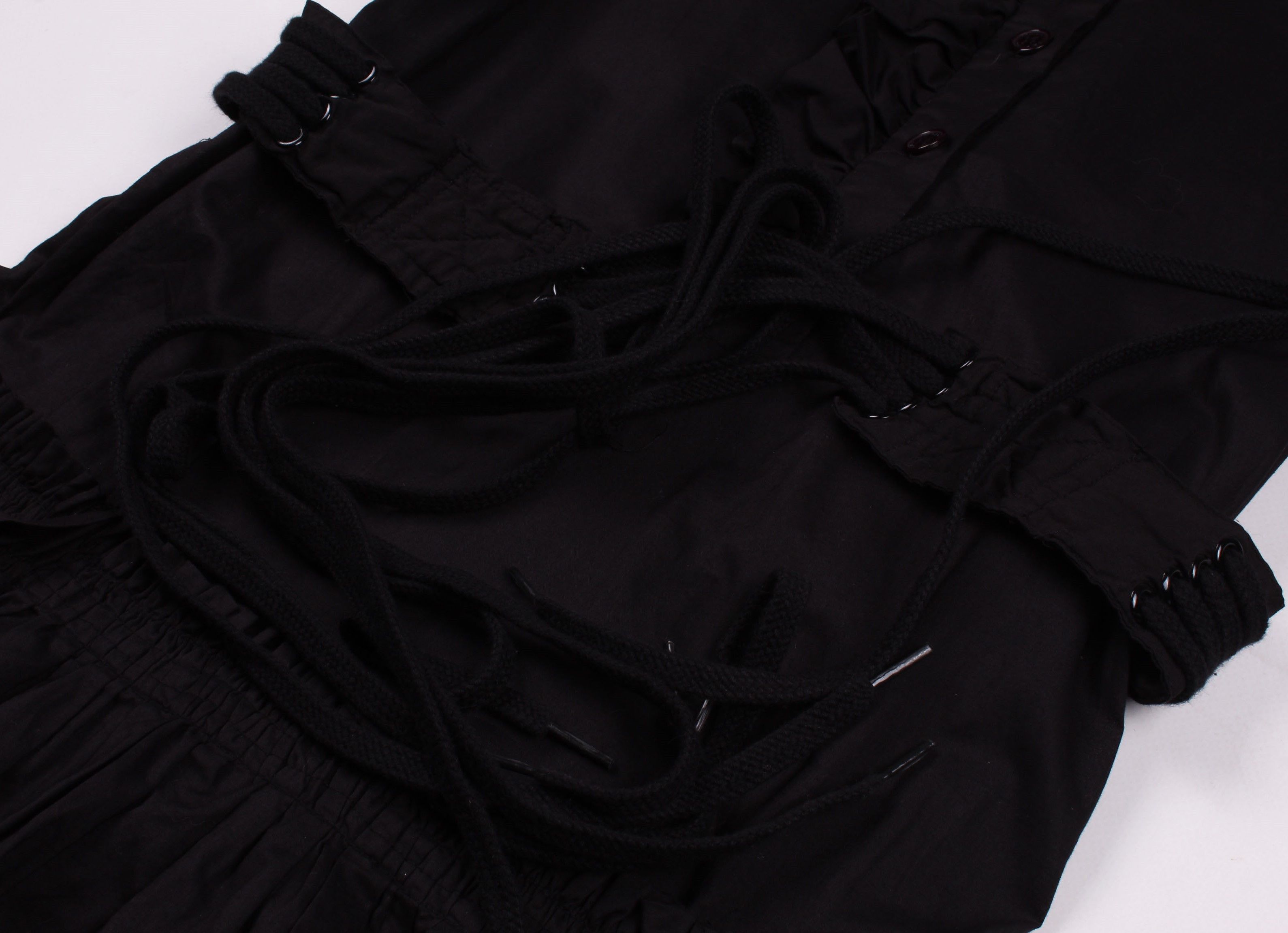 Marc Jacobs Marc Jacobs Y2K Black Grunge Whimsigoth Belted Mini Dress Size S / US 4 / IT 40 - 9 Thumbnail