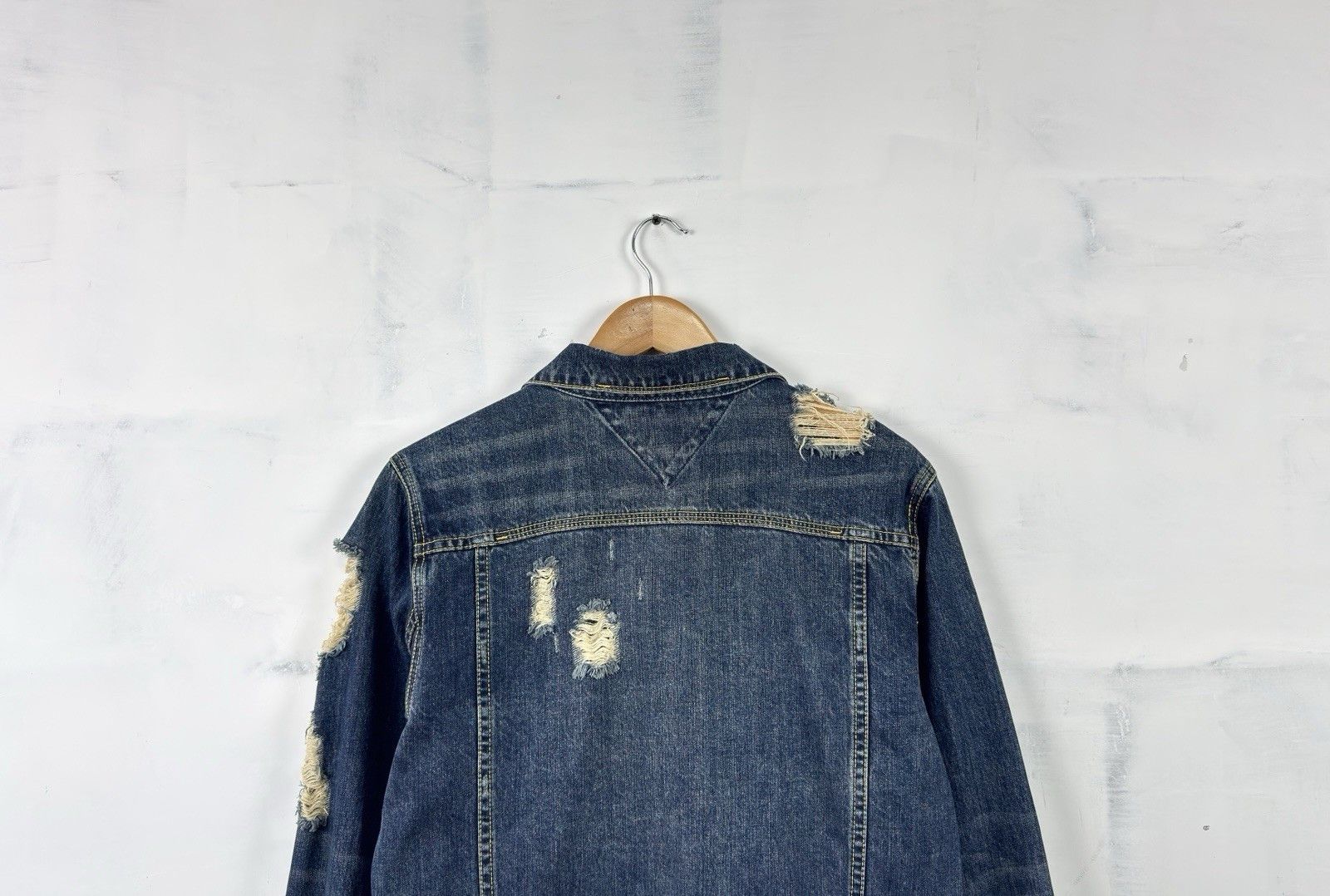 Japan Rags Japan RAGS Francaise Creation Distressed Denim Jacket Size US L / EU 52-54 / 3 - 9 Thumbnail