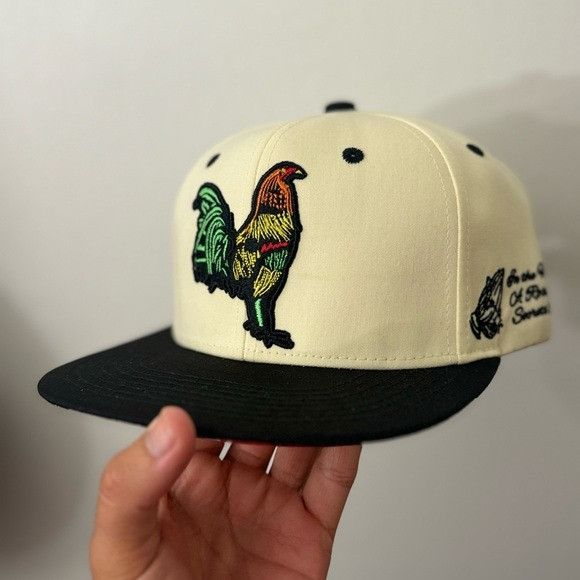 Designer NEW ROOSTER MEXICO OFF-WHITE FLAT BILL SNAPBACK Size ONE SIZE - 6 Thumbnail