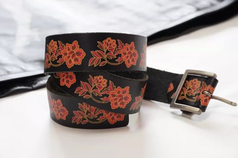Yohji Yamamoto Yohji Yamamoto Floral Pattern Belt-dmc Size ONE SIZE - 1 Thumbnail