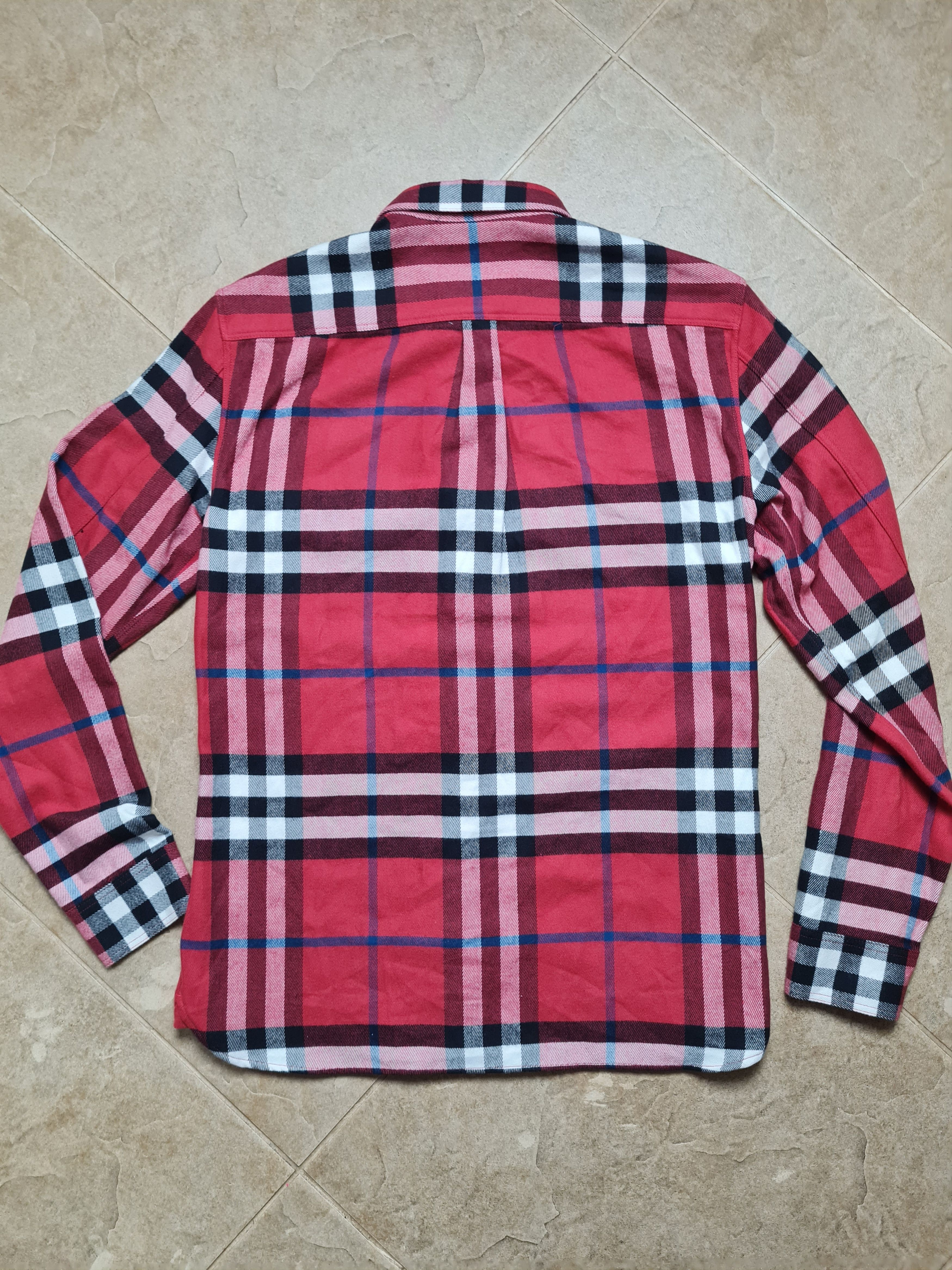 Burberry Burberry Nova Check Flannel Shirt Red Plaid Mens Button Up Size US M / EU 48-50 / 2 - 11 Thumbnail