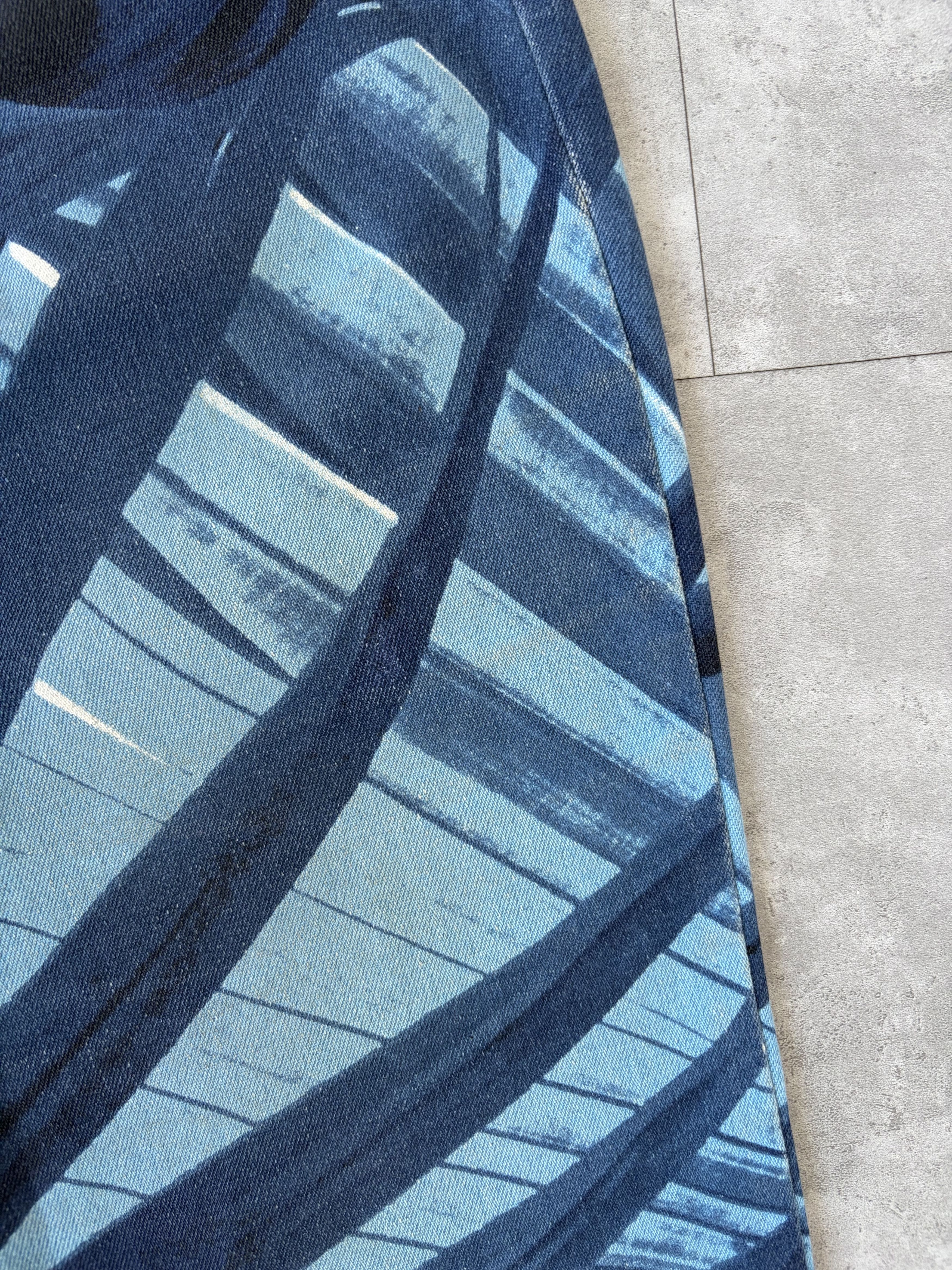 Roberto Cavalli Roberto Cavalli Jeans Cropped Print Denim Blue Navy 90s Size 30" / US 8 / IT 44 - 6 Thumbnail
