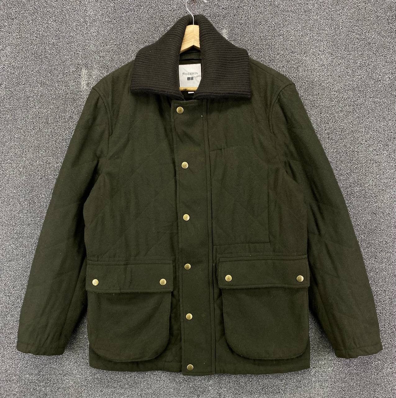 JW Anderson × Uniqlo J.W.Anderson x Uniqlo Green Army Quilted Wool Jacket Size US M / EU 48-50 / 2 - 1 Thumbnail