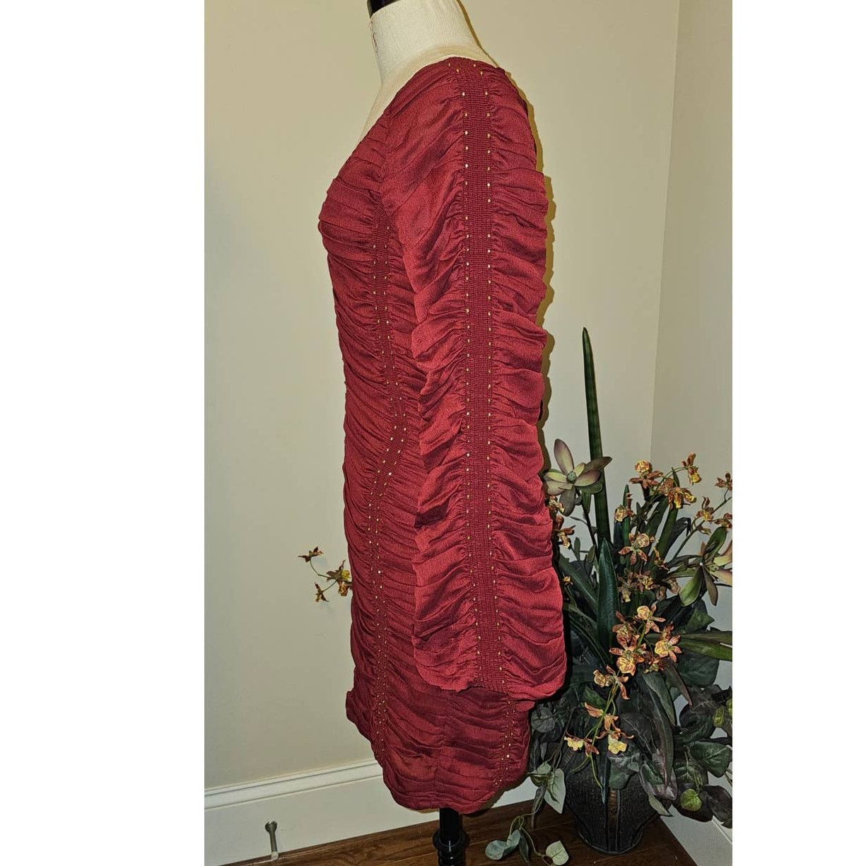 Free People New FREE PEOPLE Western Romance Mini Dress $448 X-SMALL Red Size XS / US 0-2 / IT 36-38 - 5 Thumbnail
