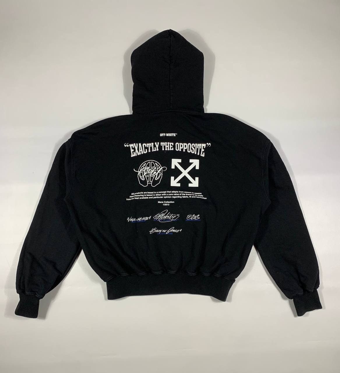 Off-White Off-White Exactly The Opposite Black Hoodie Size US S / EU 44-46 / 1 - 7 Thumbnail