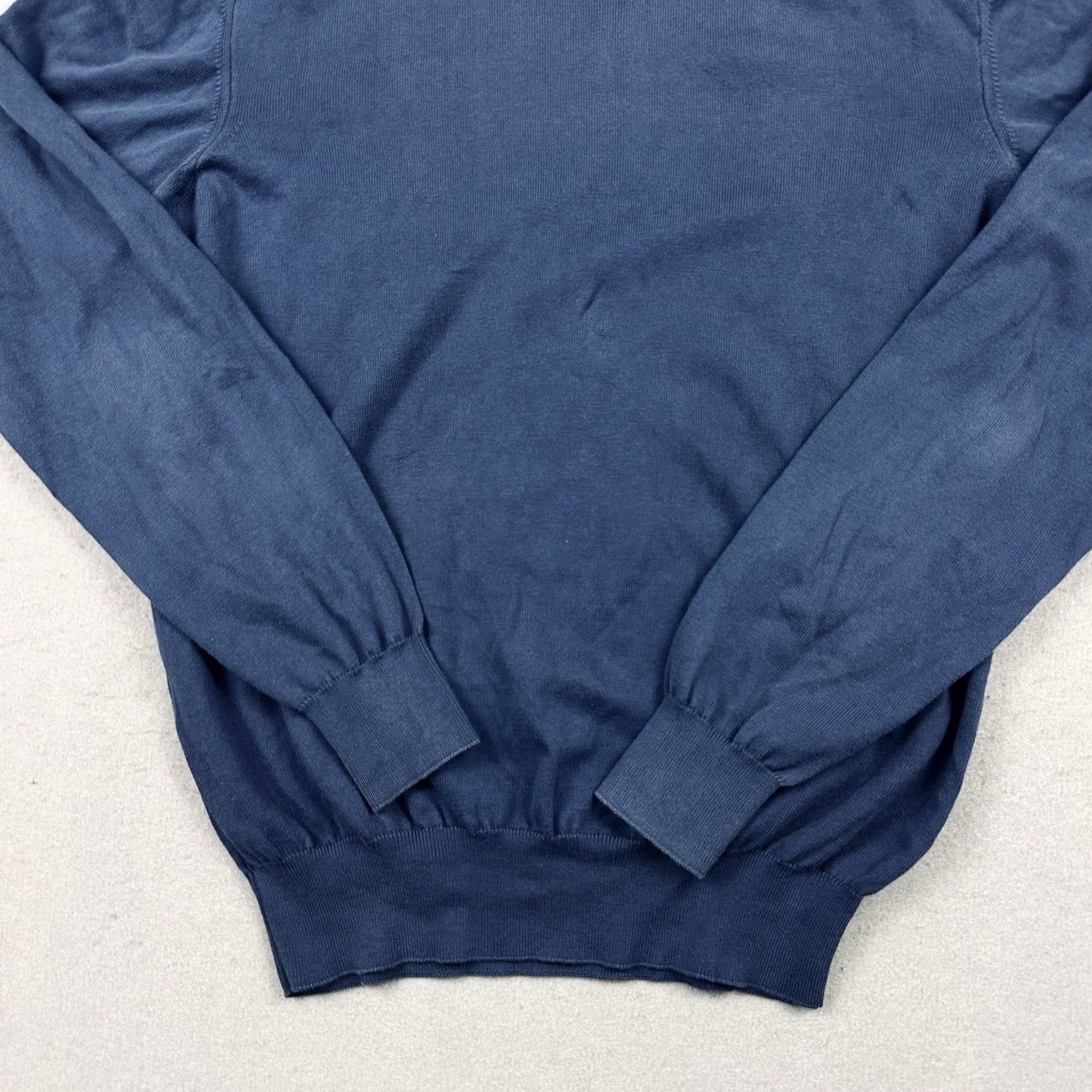 Vintage B. Draddy Sweater Men Large Blue Solid Crewneck Pullover Knit Golf Size US L / EU 52-54 / 3 - 3 Thumbnail