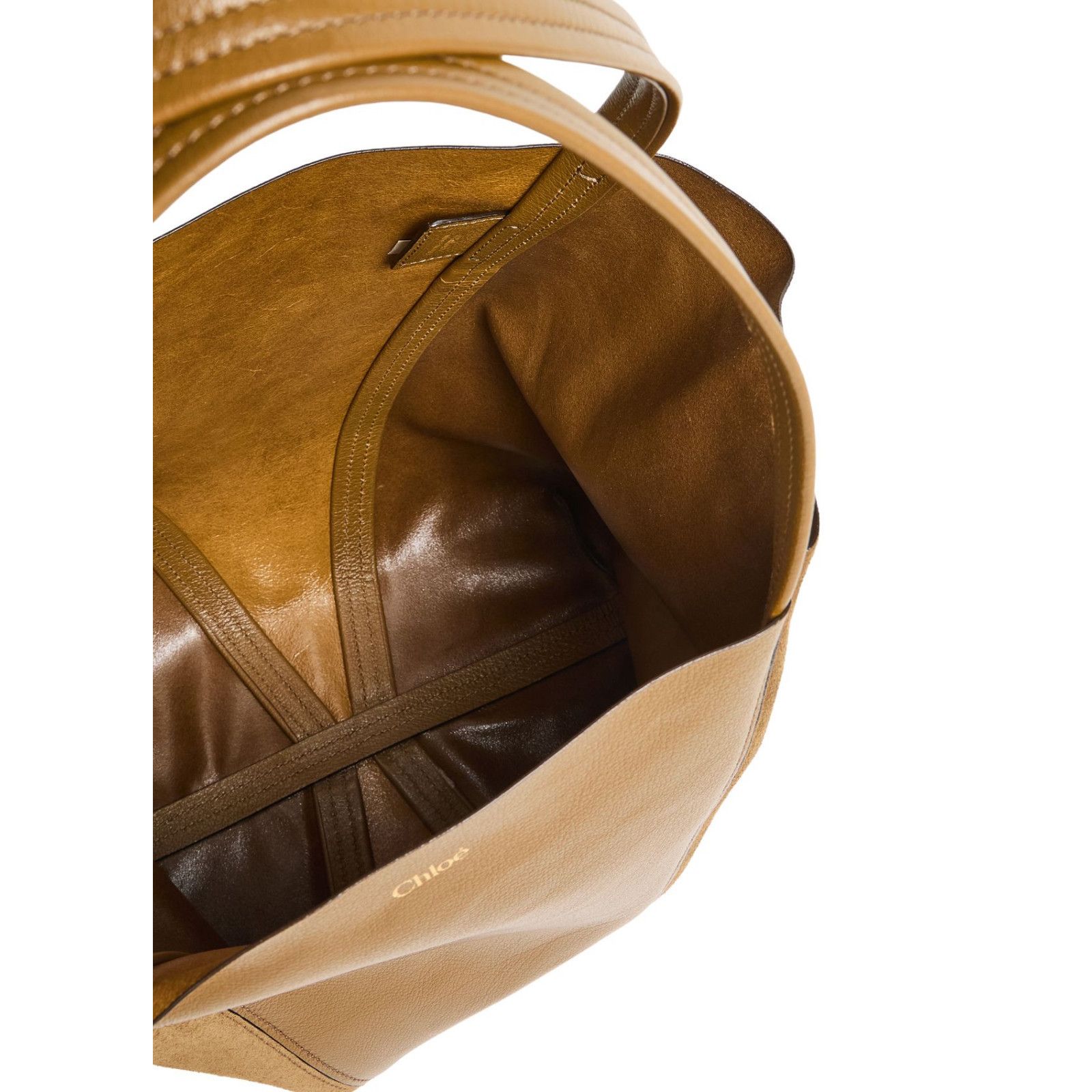 Chloe Chloe Medium Spin Dark Khaki Leather Tote Bag New & Authenti Size ONE SIZE - 4 Thumbnail