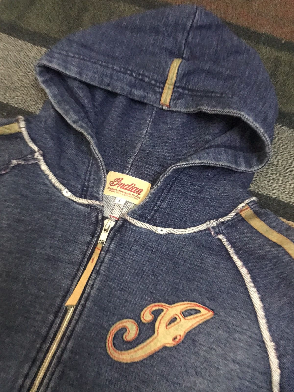 Indian Motorcycle Vintage Indian Motorcycle Indigo Zipper Hoodie Size US L / EU 52-54 / 3 - 5 Thumbnail